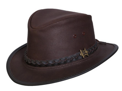 leather fedora