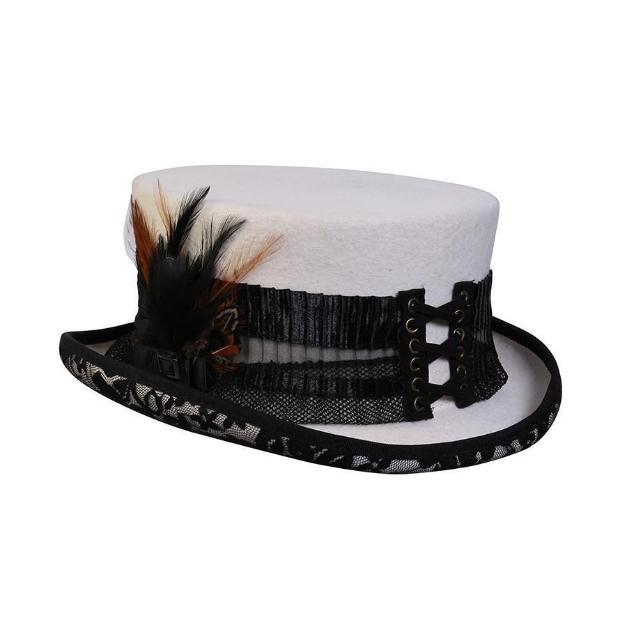 Nieuw White Lightning Steampunk Top Hat | Conner Hats SL-48