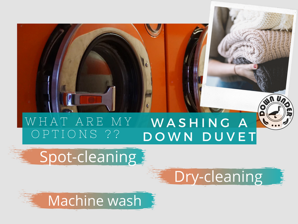 Options for washing down duvet comforter