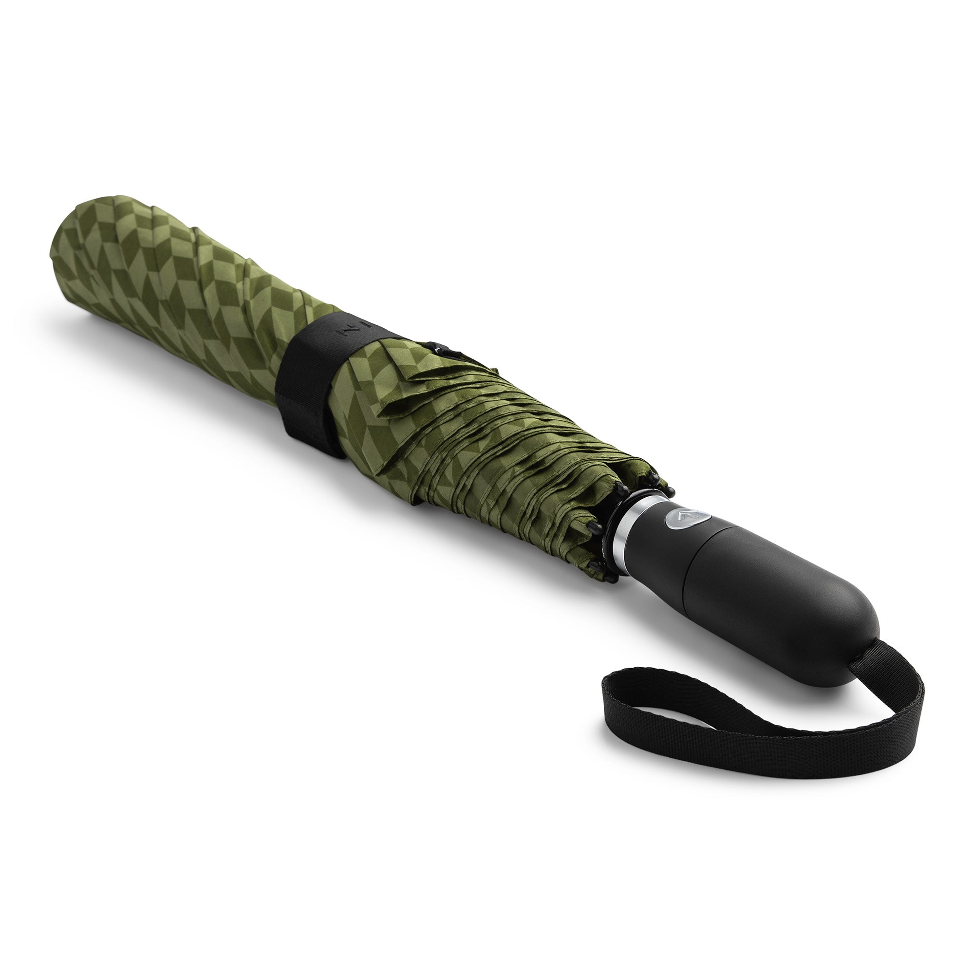 Auto Open Jumbo Compact Umbrella in Flags Army Green - 2468