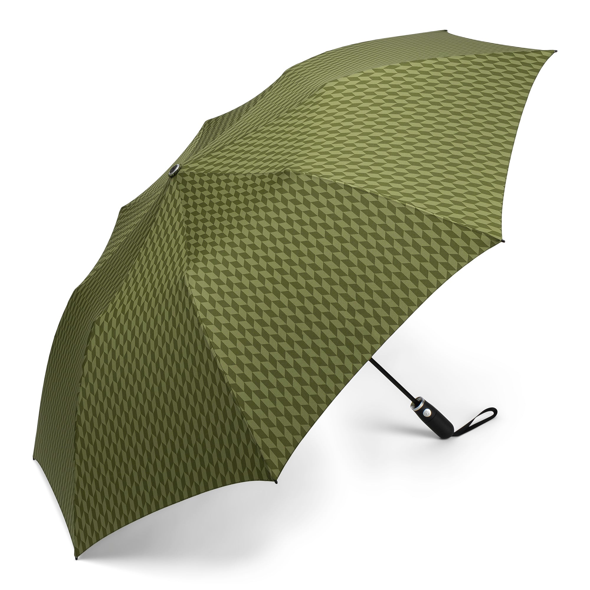 Auto Open Jumbo Compact Umbrella in Flags Army Green - 2468