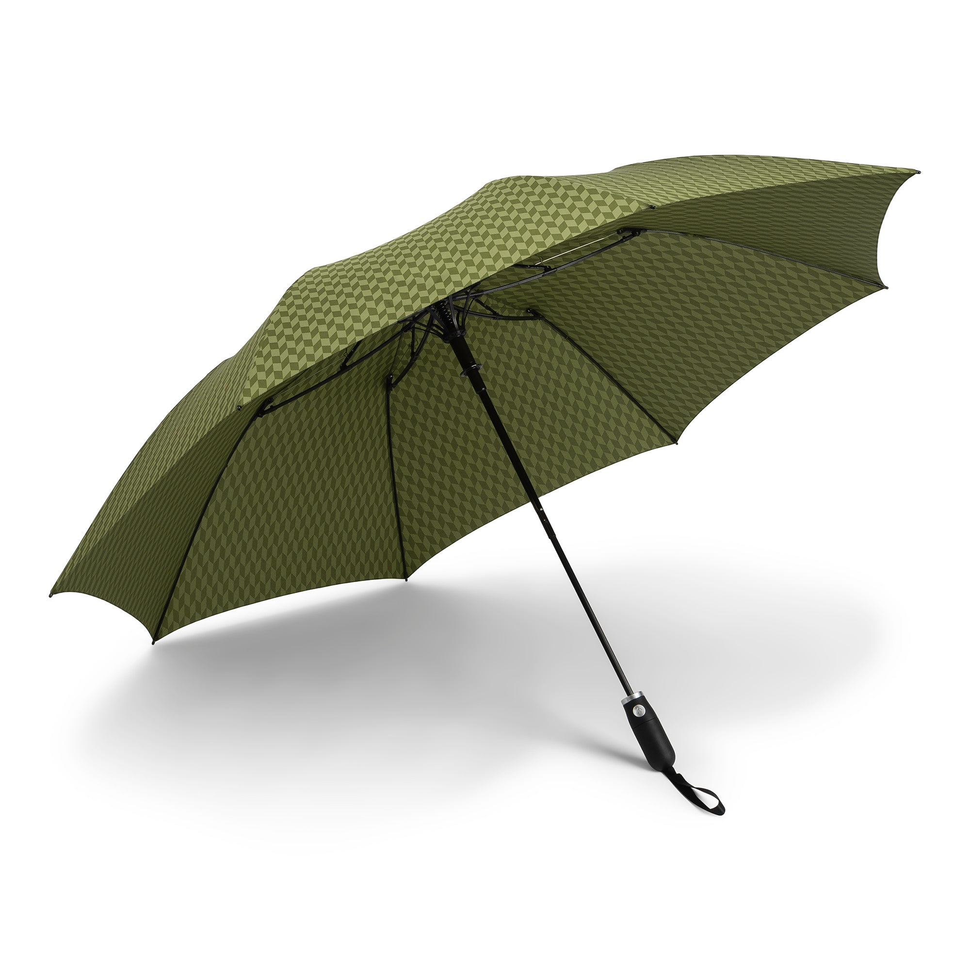 Auto Open Jumbo Compact Umbrella in Flags Army Green - 2468