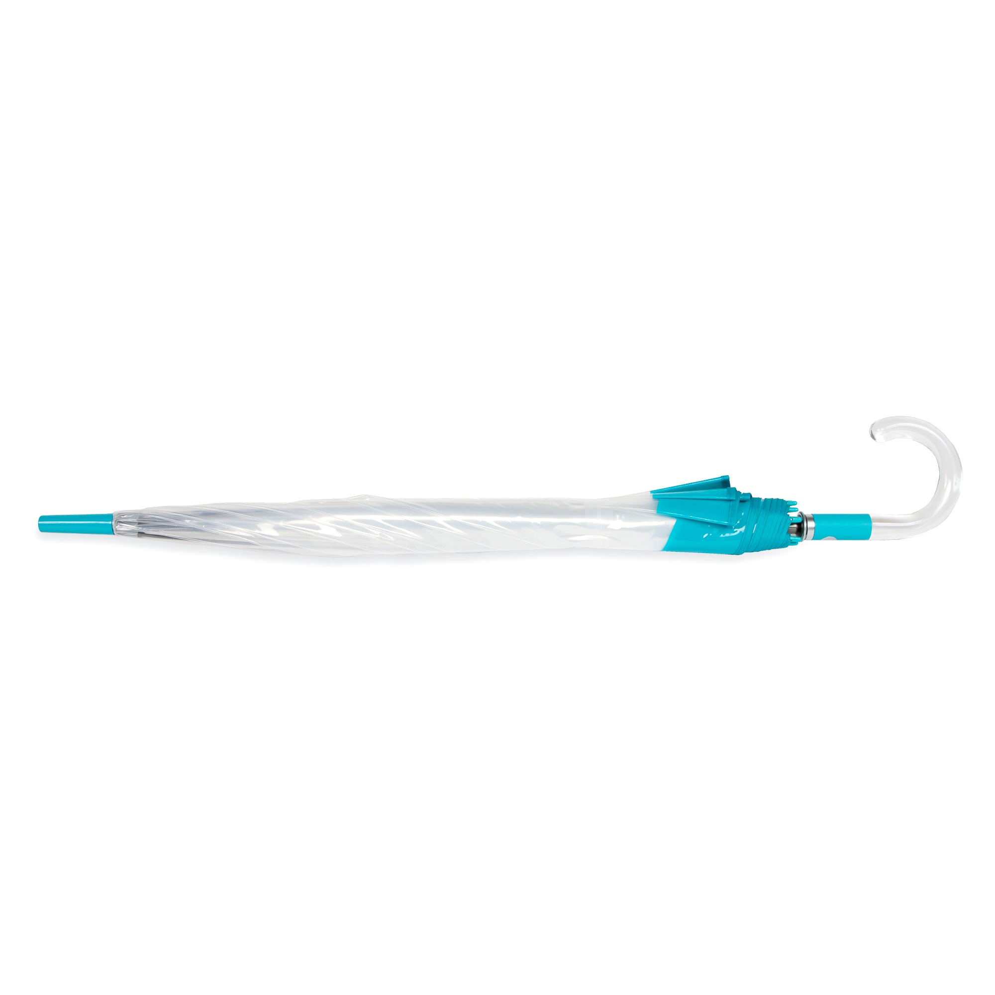 Clear Bubble Umbrella with Scallop Turquoise edge