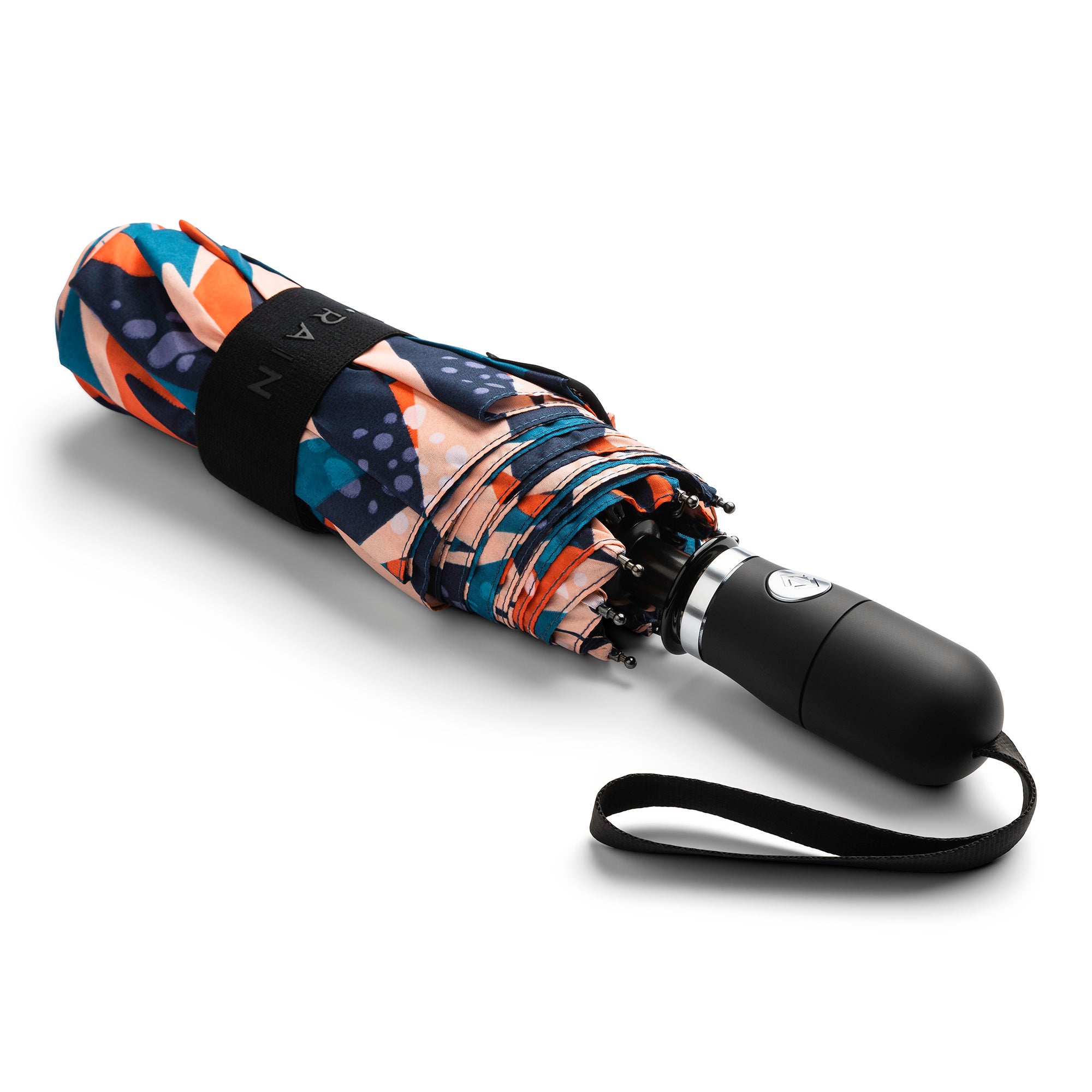 Auto Open Auto Close Compact Umbrella in tropical inspired pattern - 2472 