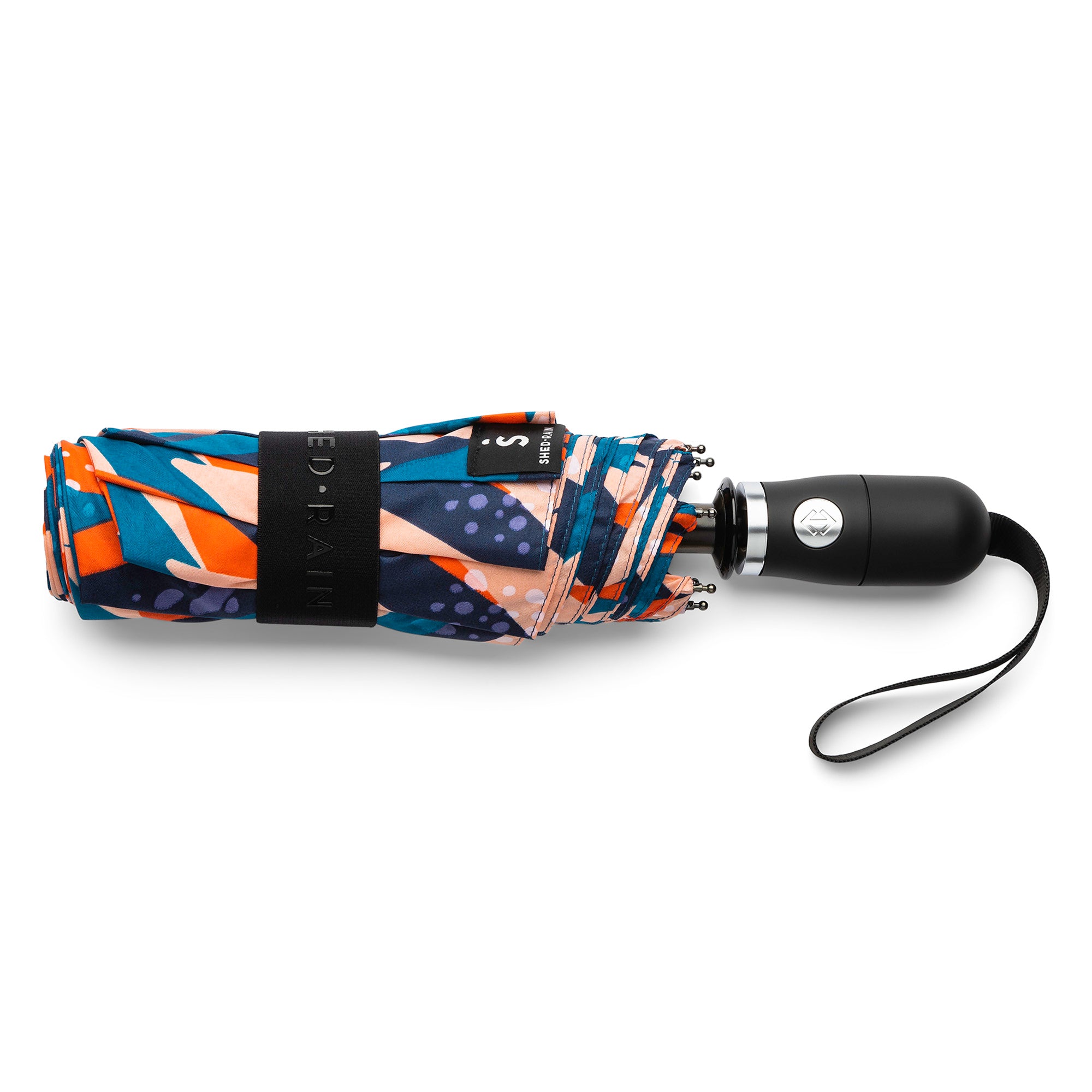 Auto Open Auto Close Compact Umbrella in tropical inspired pattern - 2472 