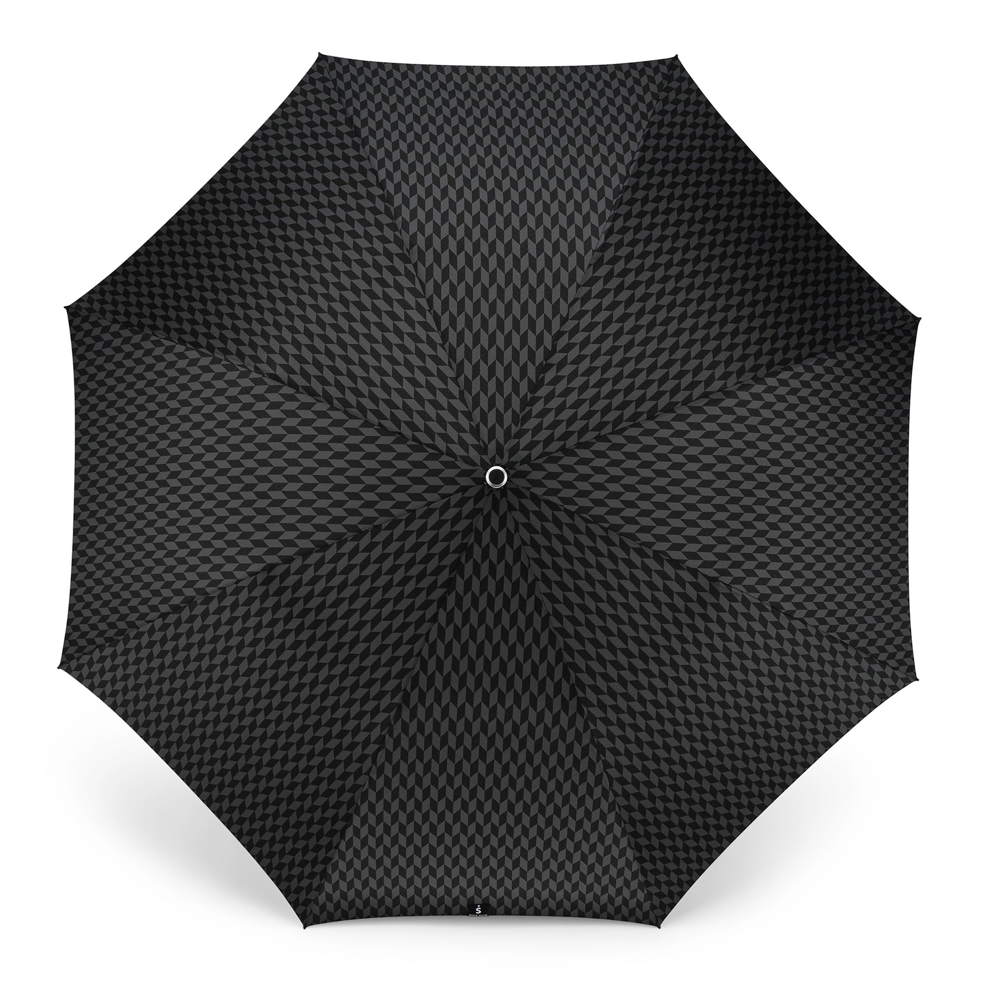 Auto Open Jumbo Compact Umbrella in Flags Black - 2468