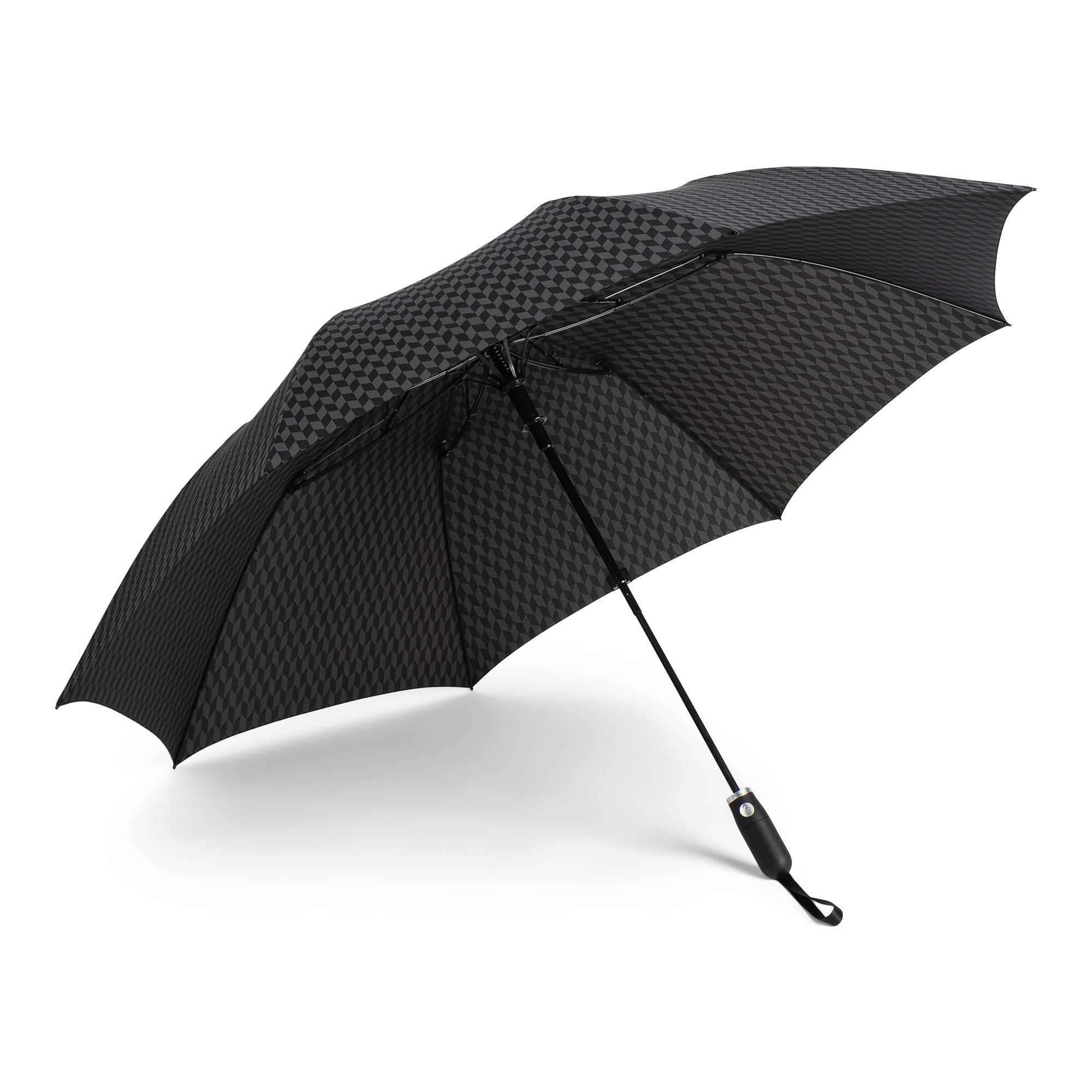 Auto Open Jumbo Compact Umbrella in Flags Black - 2468