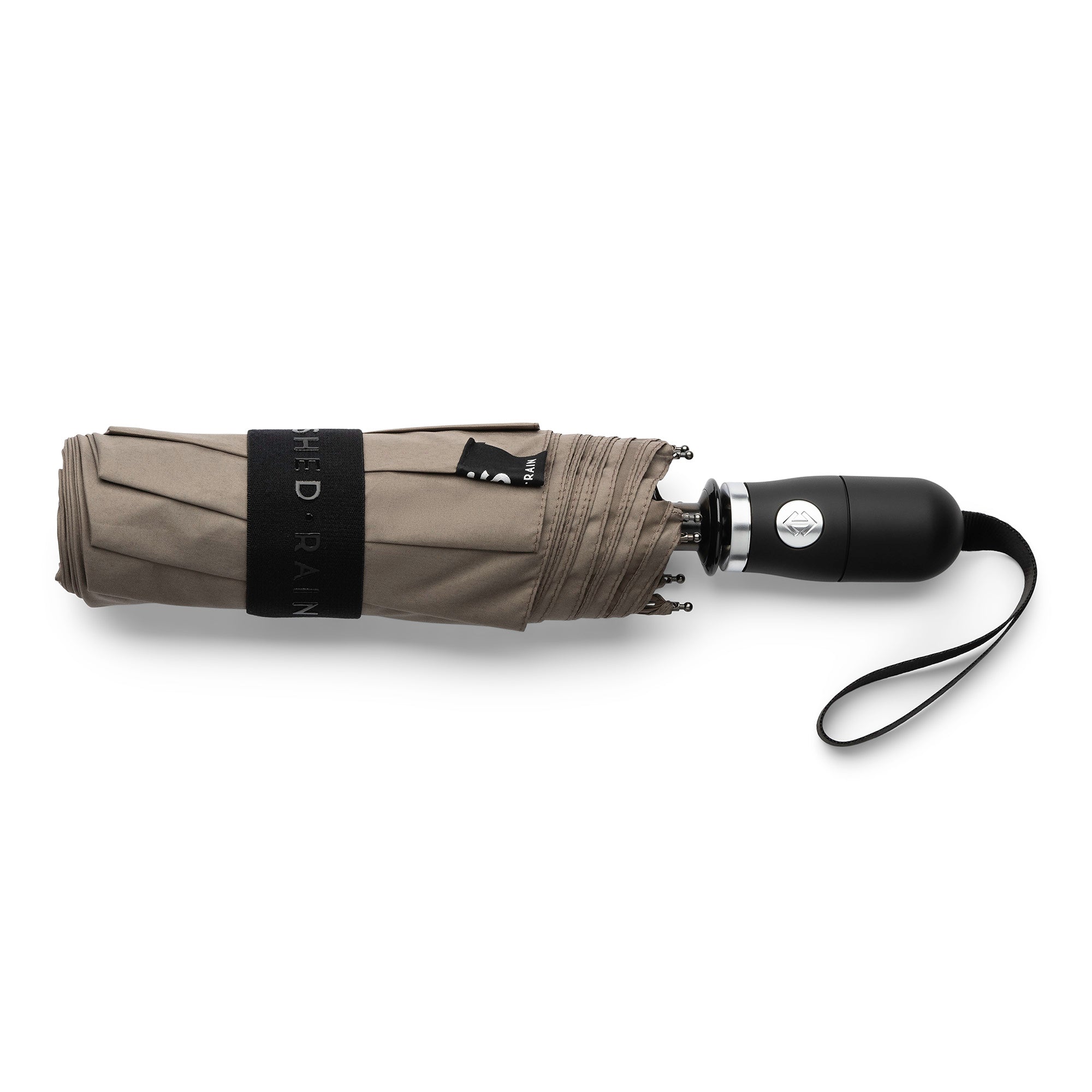 Auto Open Auto Close Compact Umbrella in HEARTH (grey-tan) - 2467 