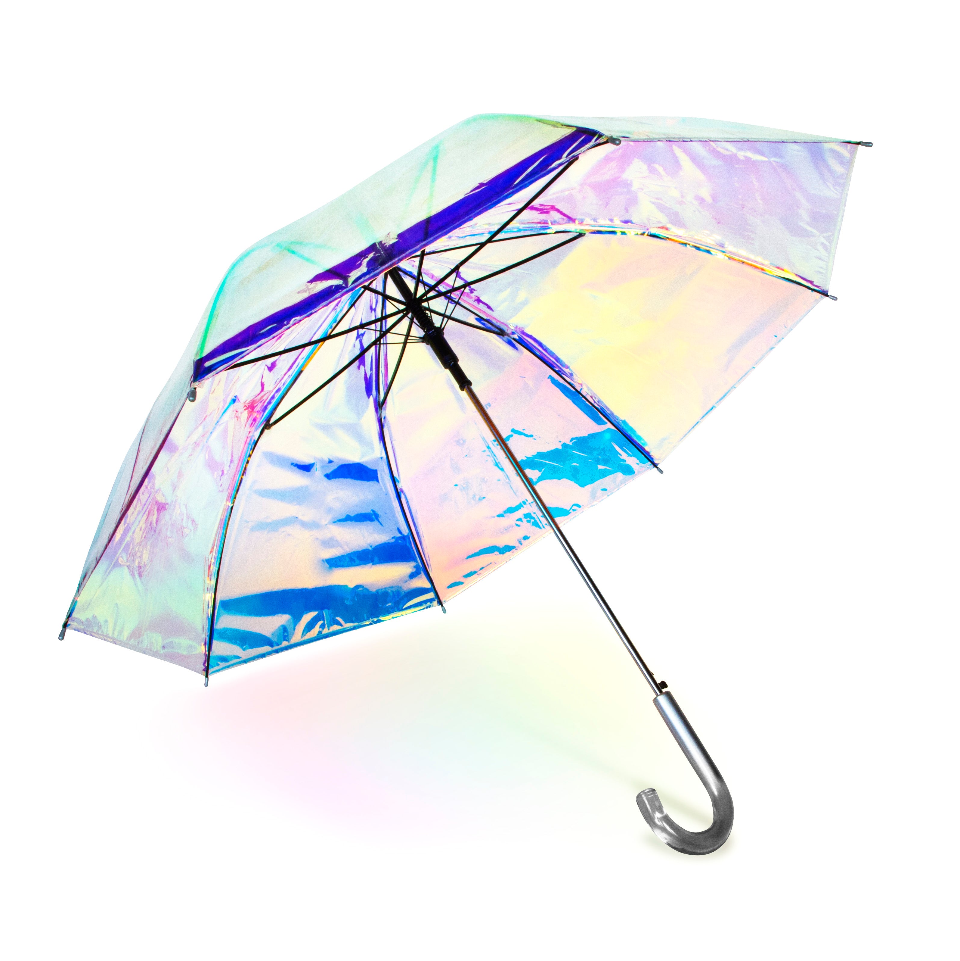 MK91012 - 24inch Regular Auto Hologram Rainbow Umbrella 