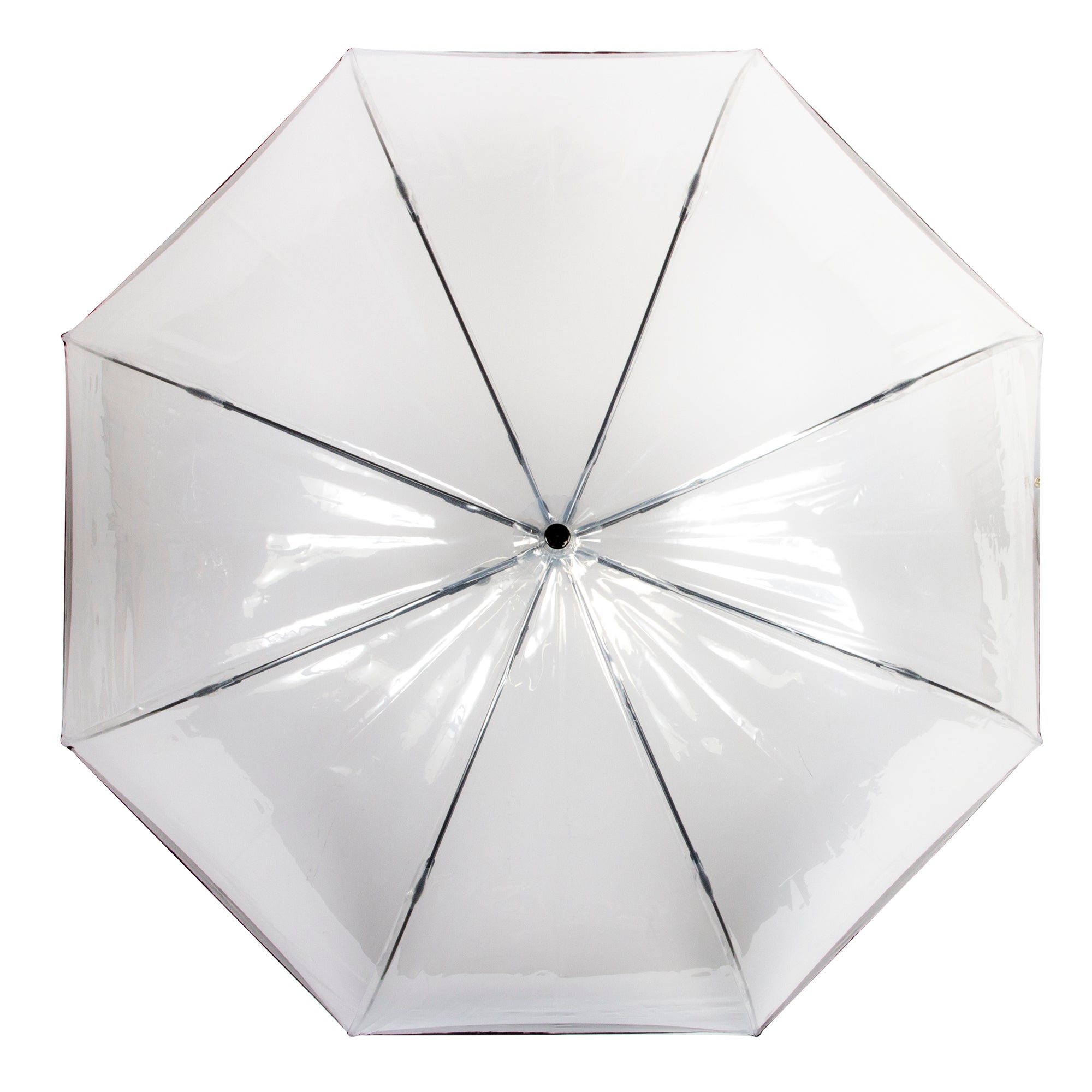 Clear Bubble Umbrella with Scallop Black edge