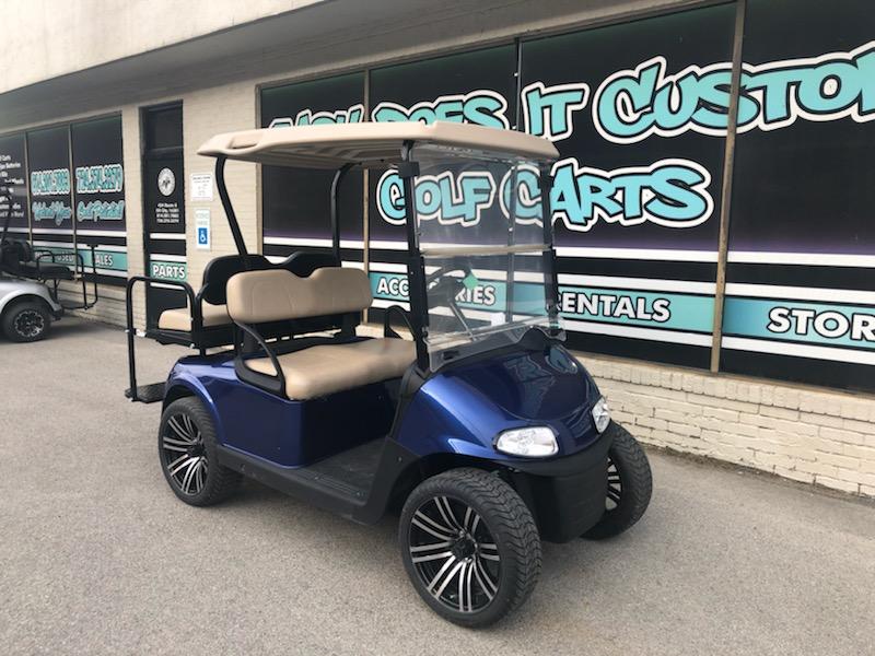 17 Ezgo Rxv Electric Golf Cart Blue 4 Passenger Sold Easy Does It Customs Llc