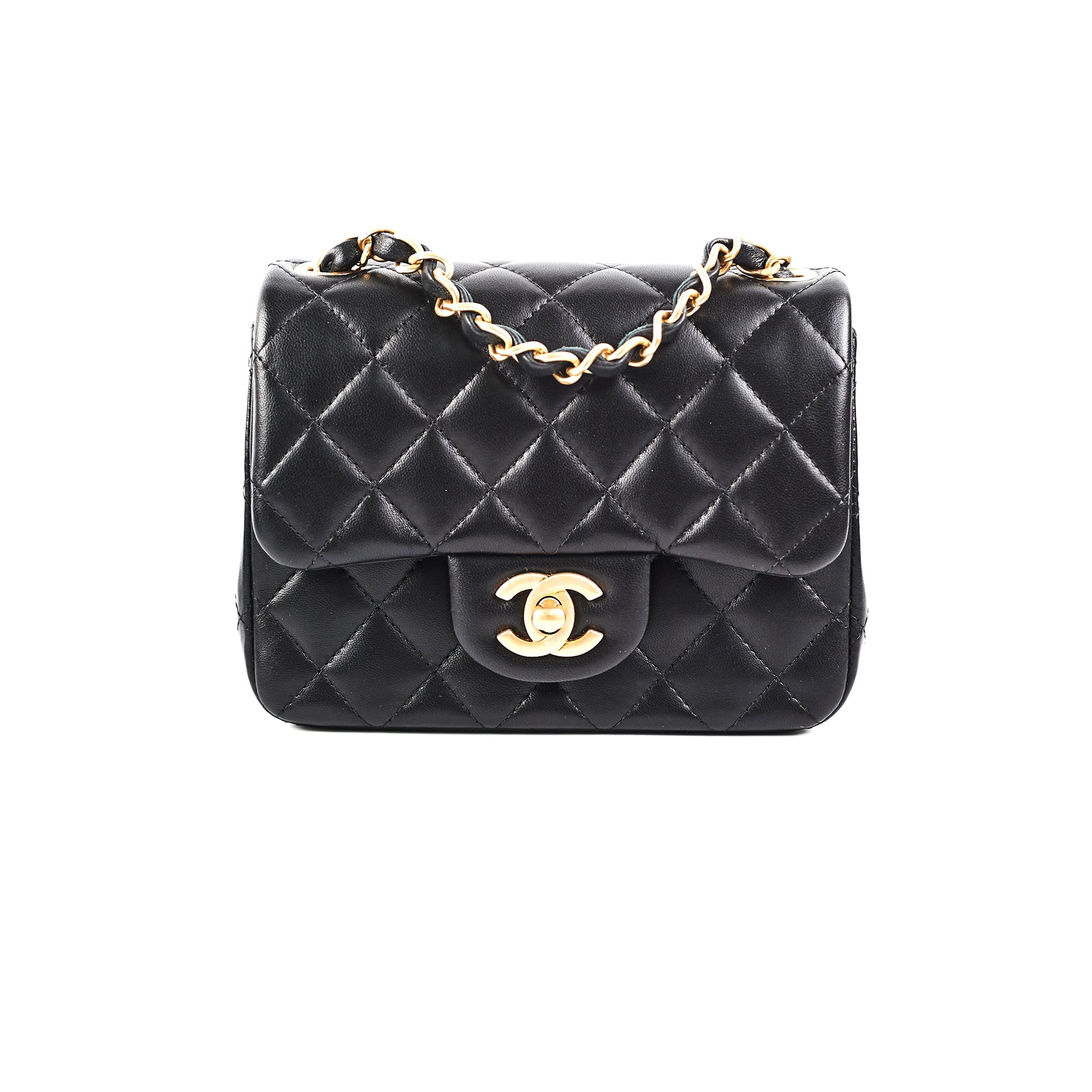 Chanel Mini Square Black 20B  Designer WishBags