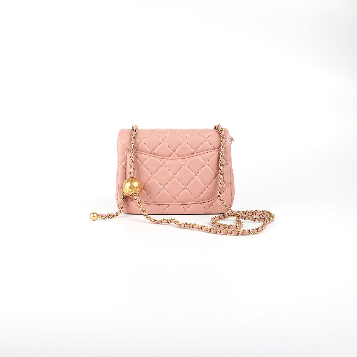 Chanel Pearl Crush Mini Square Pink Lambskin  ＬＯＶＥＬＯＴＳＬＵＸＵＲＹ