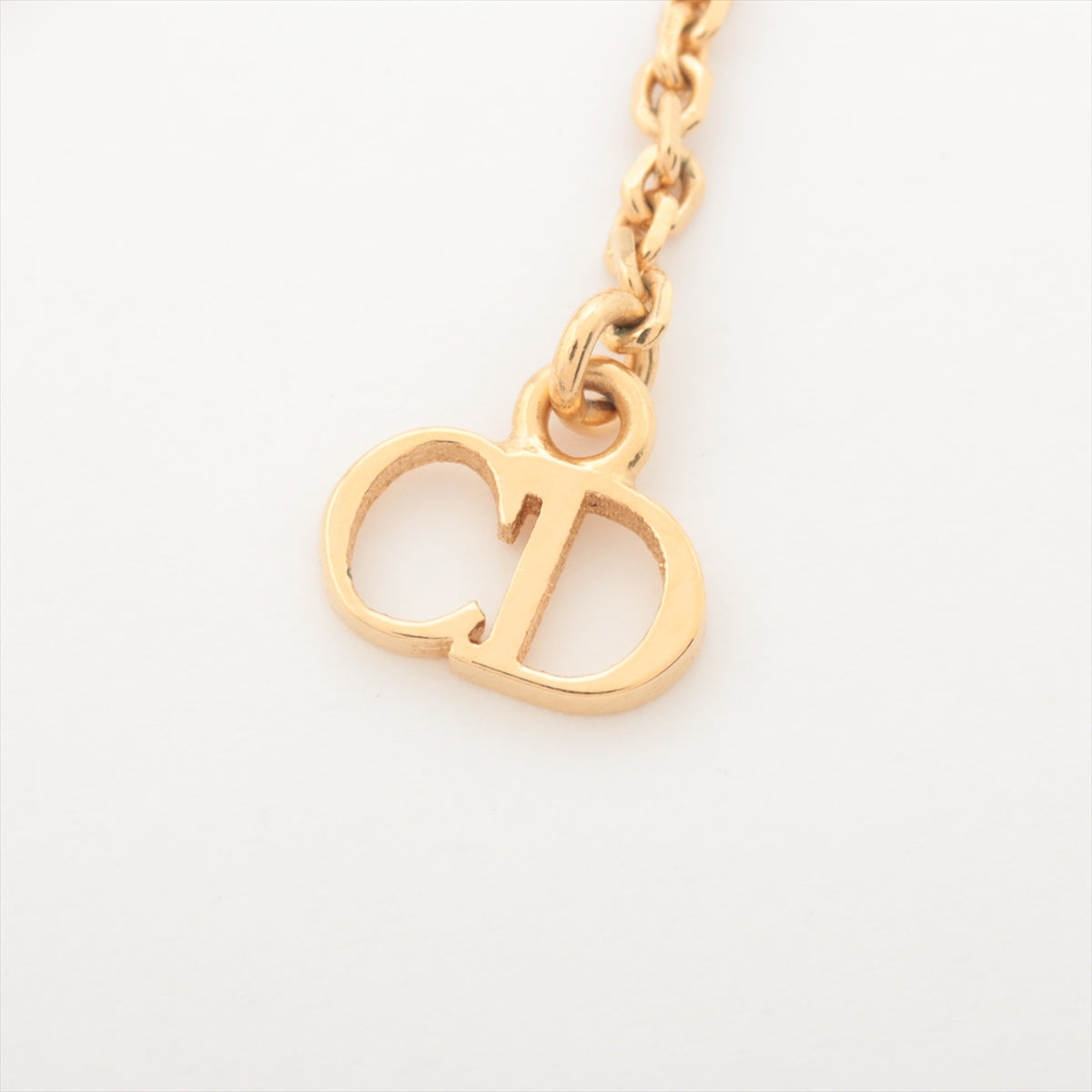 Dior Gold Logo Necklace with Rhinestones PXL2446  LuxuryPromise