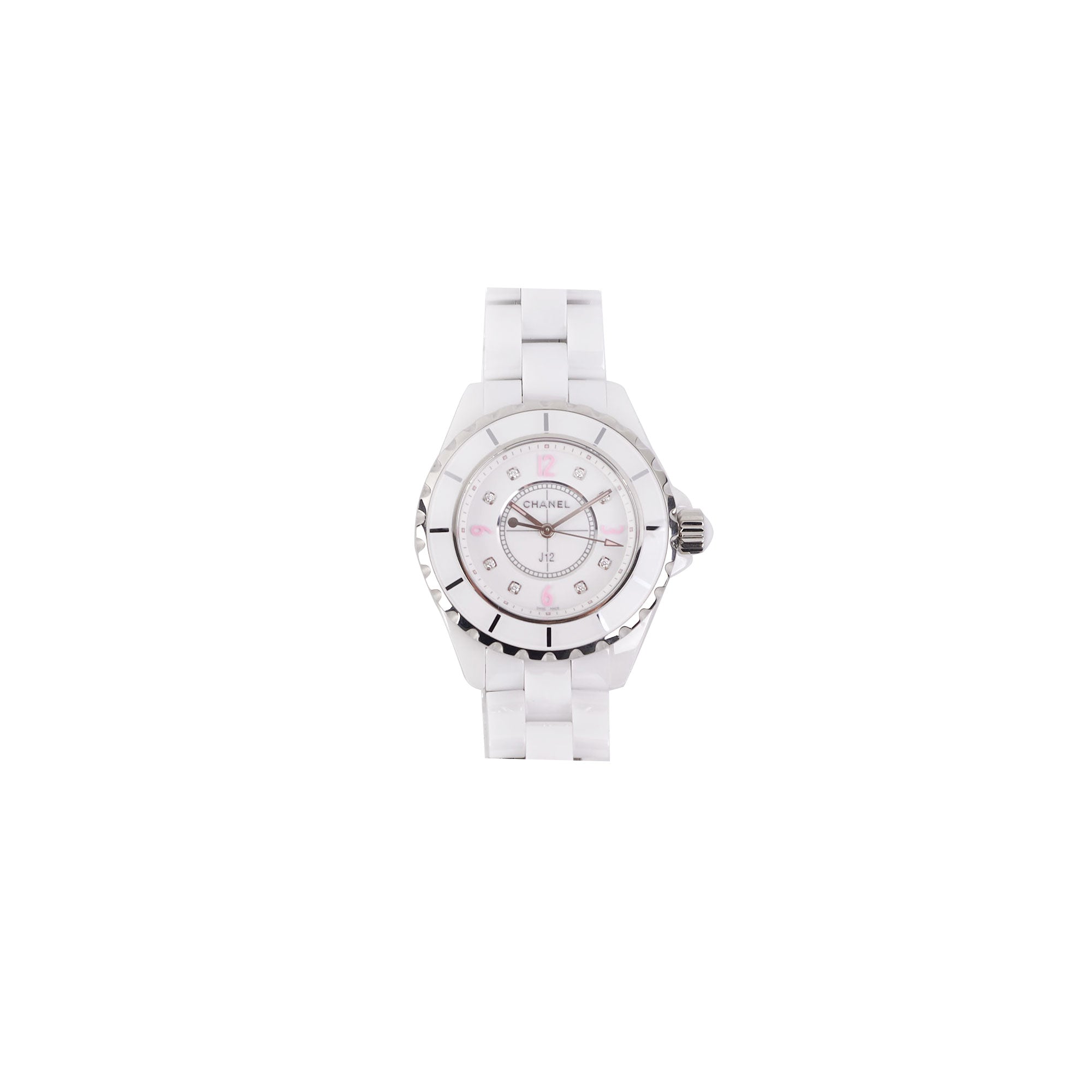 Chanel J12 Diamond White Ceramic Womens Watch