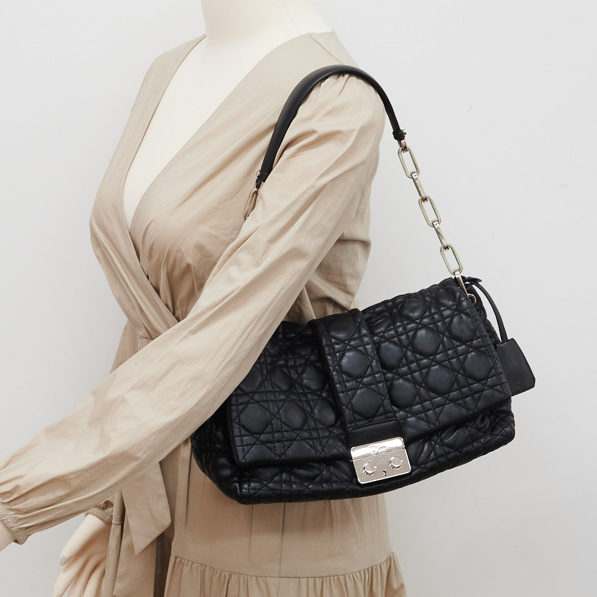 Miss Dior Mini Bag SandColored Cannage Lambskin  DIOR SG