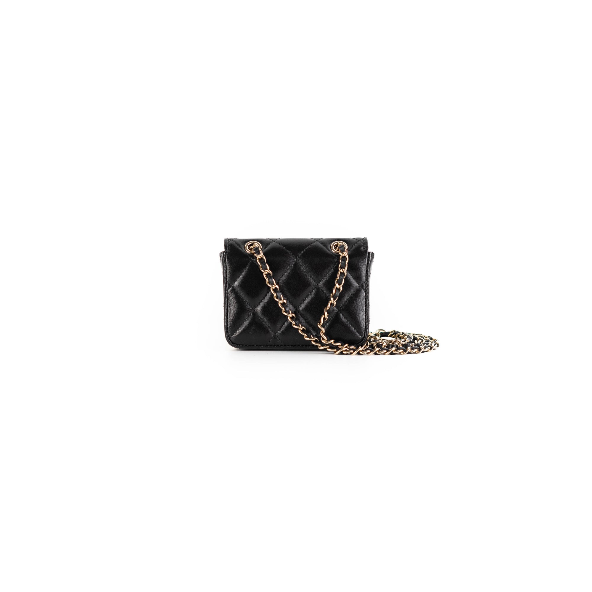 Chanel Black Quilted Goatskin Punk Chain Mini Belt Bag  eBay