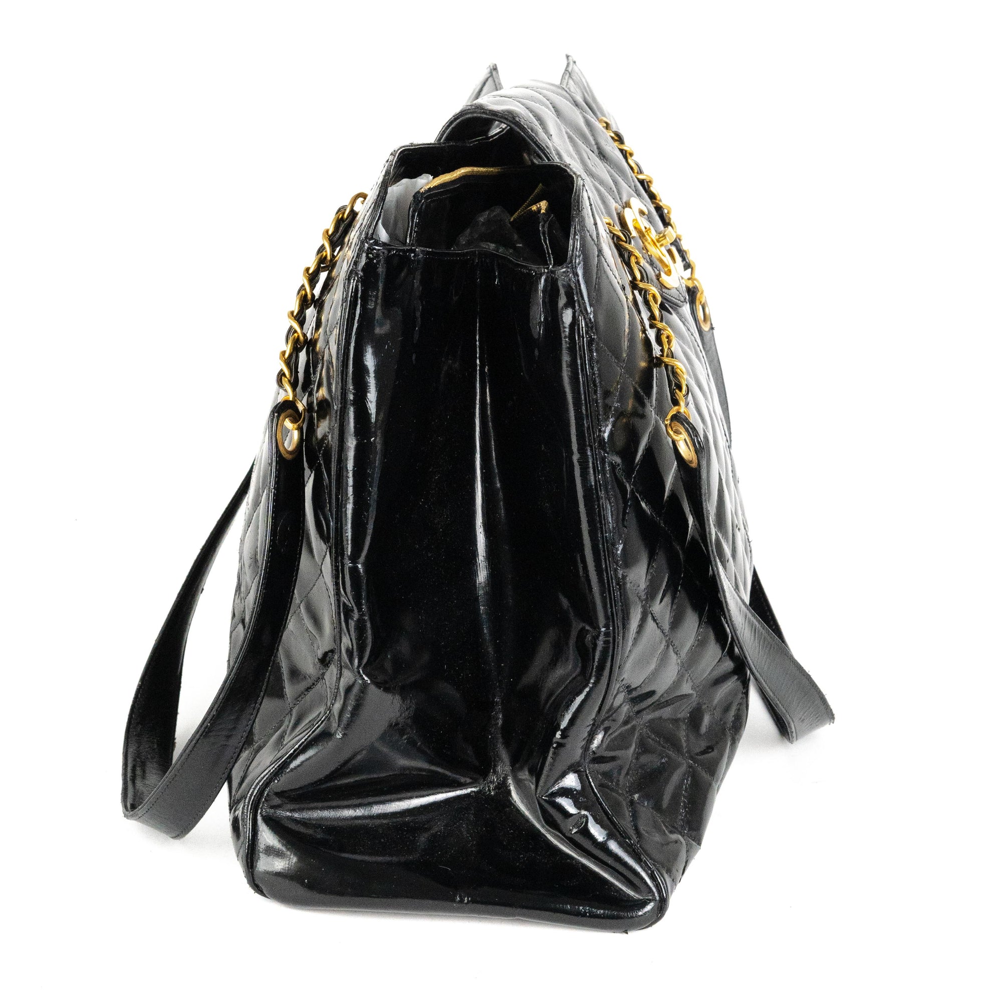 Chanel Supermodel Patent Tote Black - THE PURSE AFFAIR