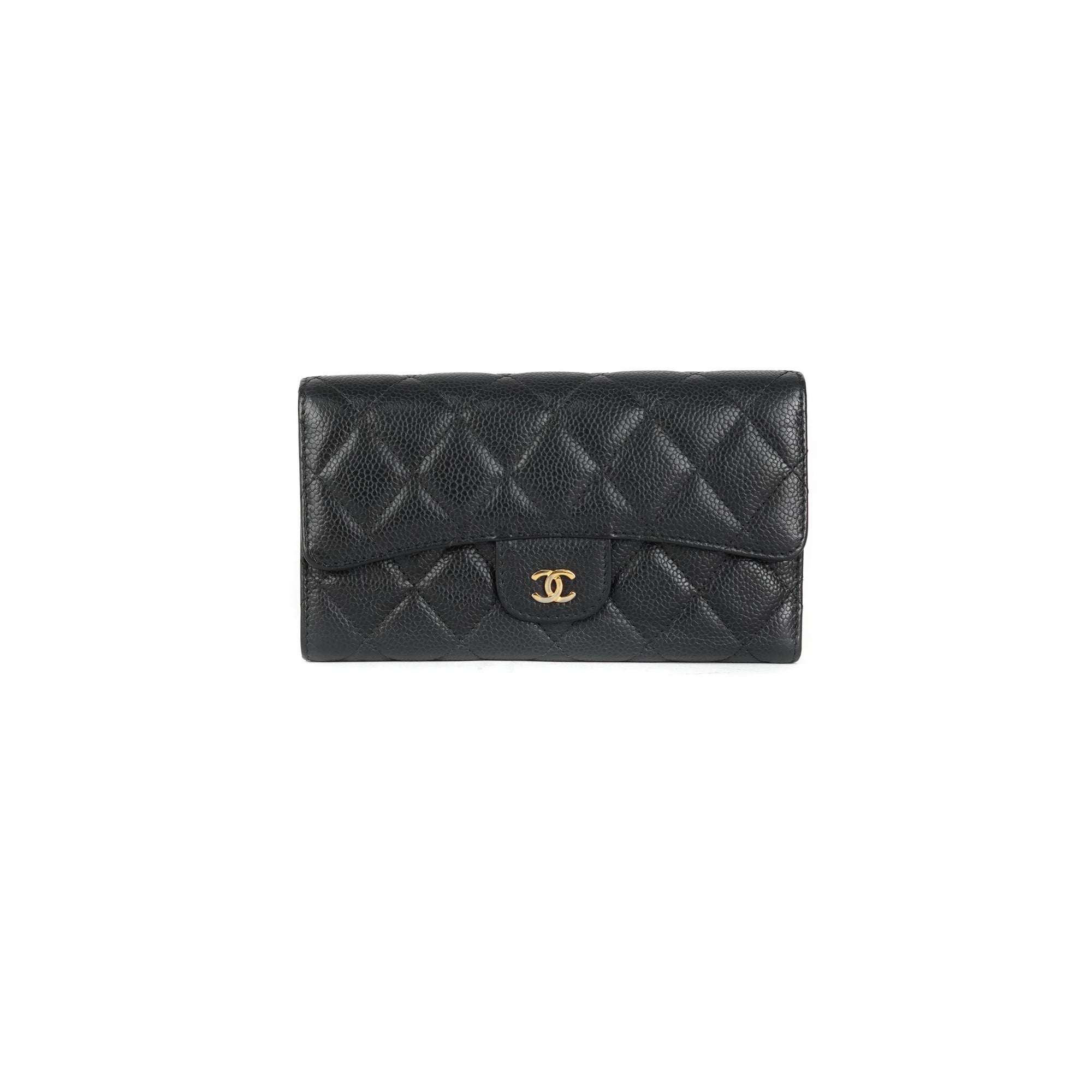 Chanel Wallet On Chain Quilted Caviar Goldtone Black in Caviar Leather  with Goldtone  US