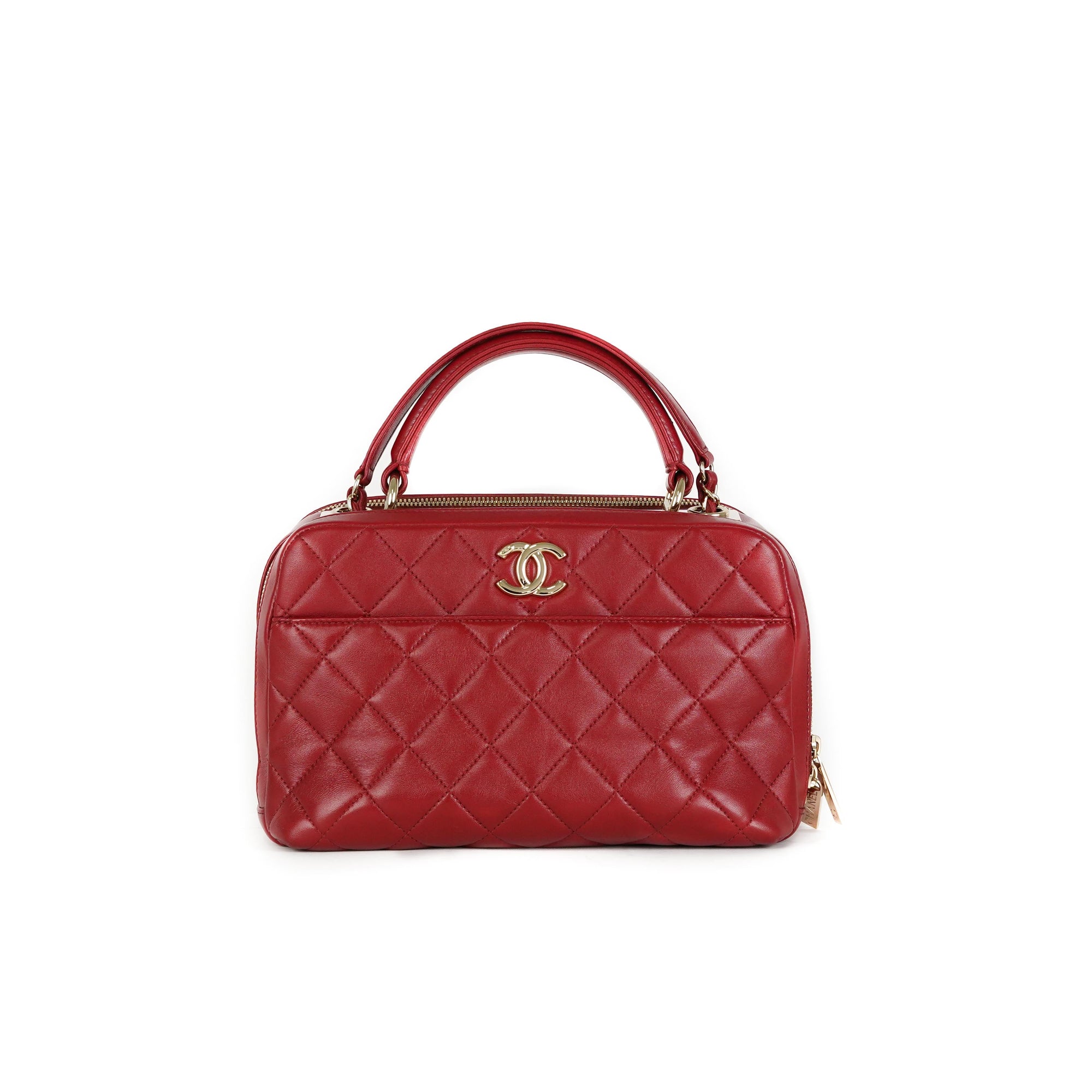 Chanel Trendy CC Bowling Bag Red  THE PURSE AFFAIR