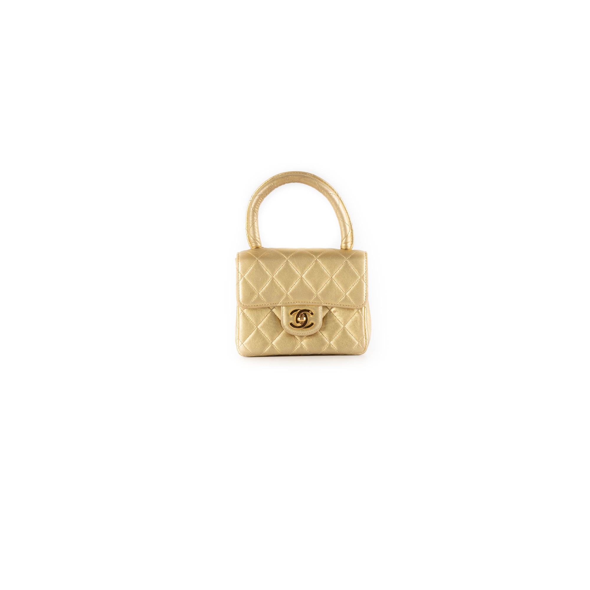 Chanel Vintage Mini Coco Handle Gold - THE PURSE AFFAIR