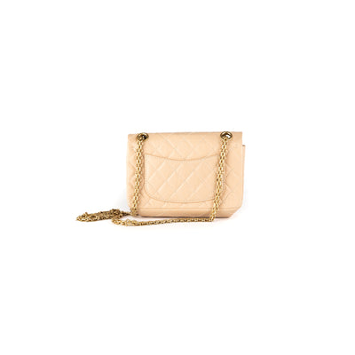 chanel mini reissue beige