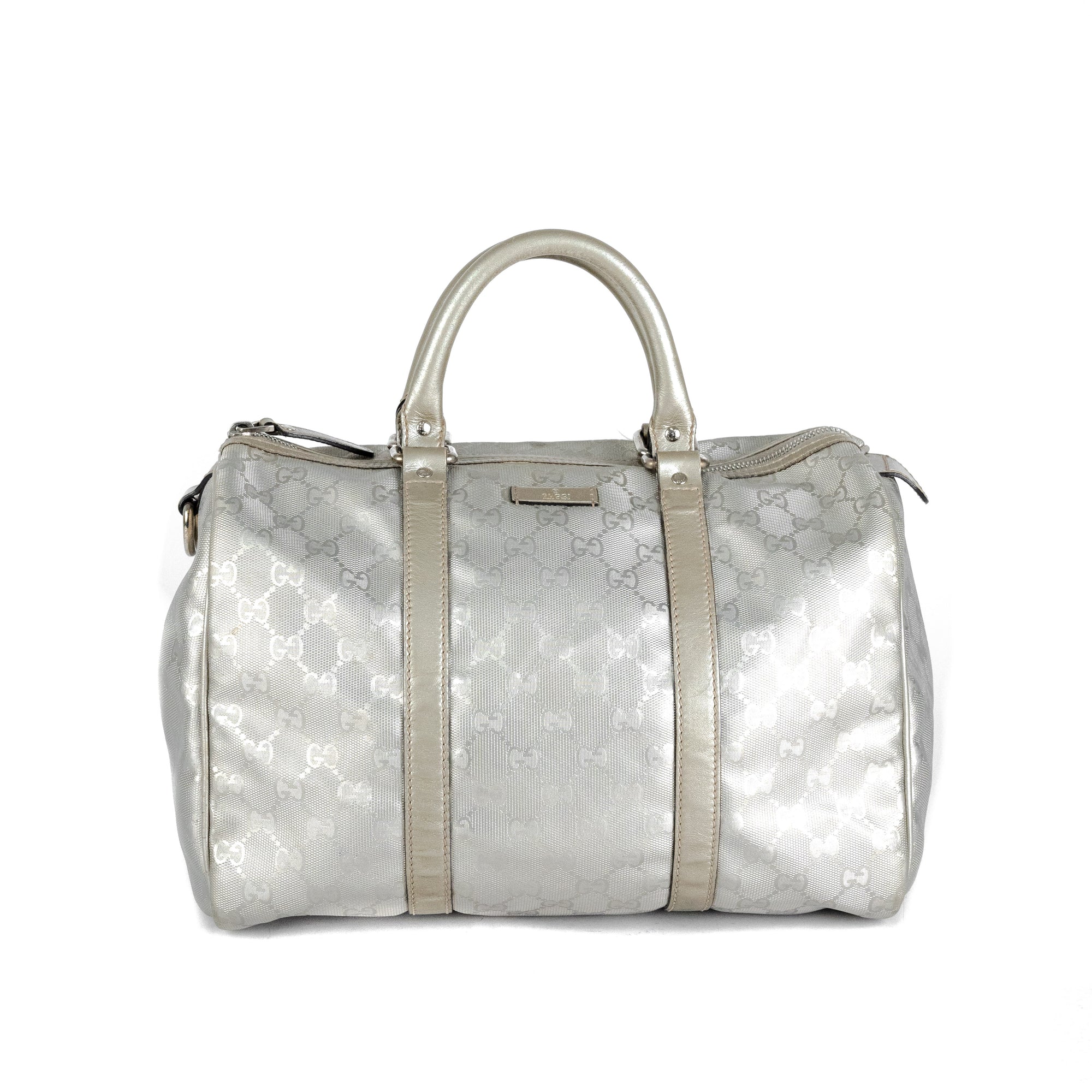 Gucci Boston Bag Silver - THE PURSE AFFAIR