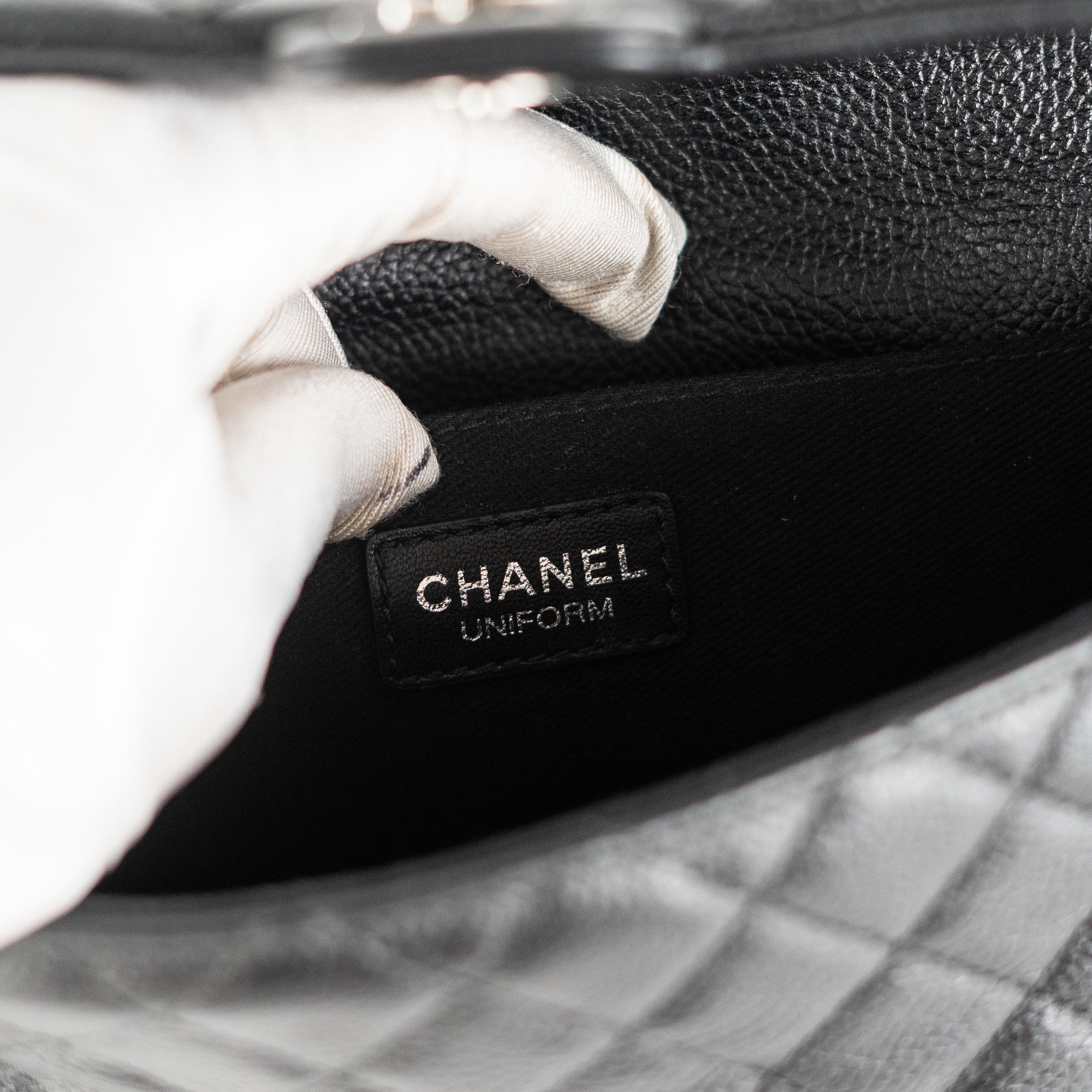 CHANEL  Bags  Authentic Chanel Uniform Black Quilted Caviar Leather Waist  Belt Bag Clutch  Poshmark