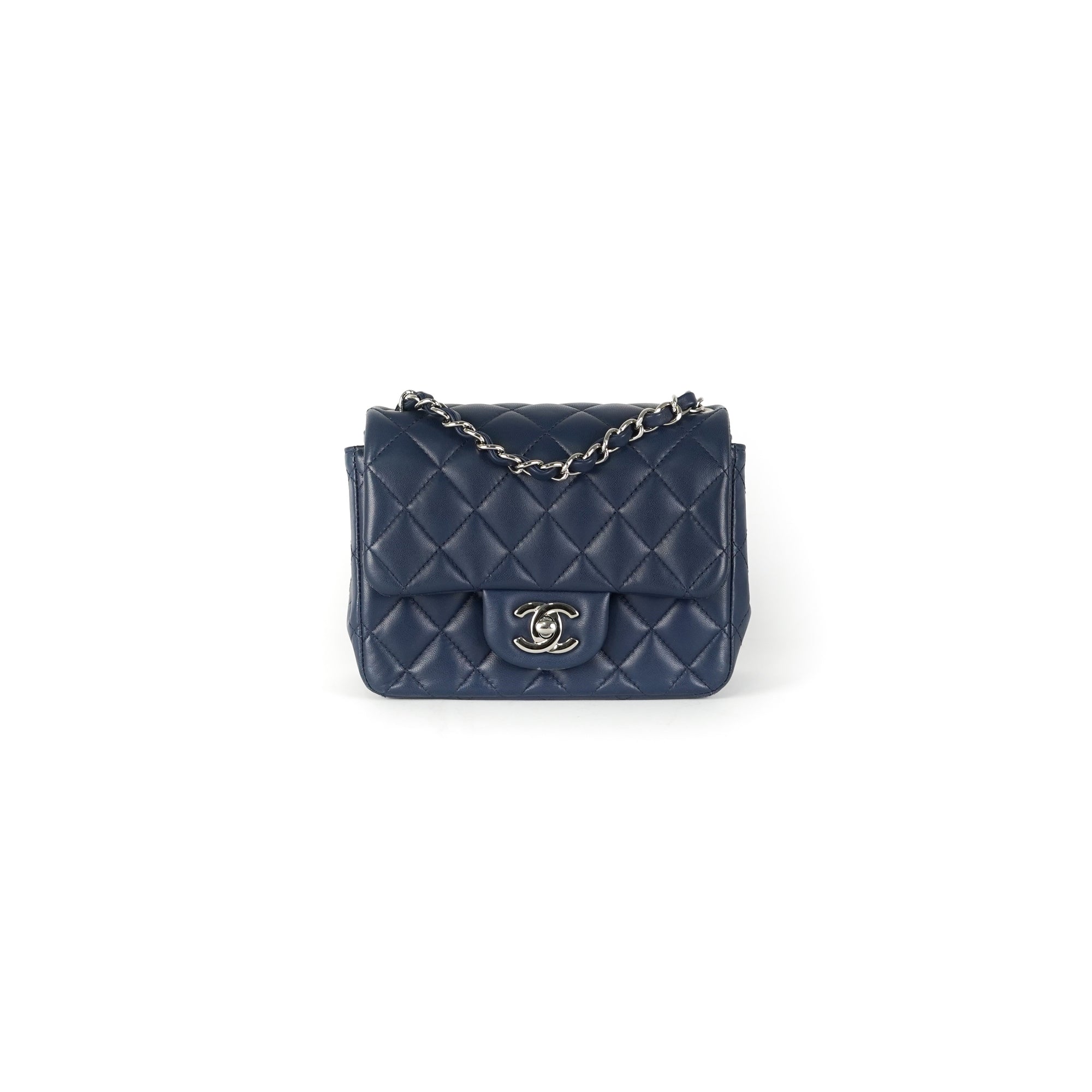 chanel mini square navy