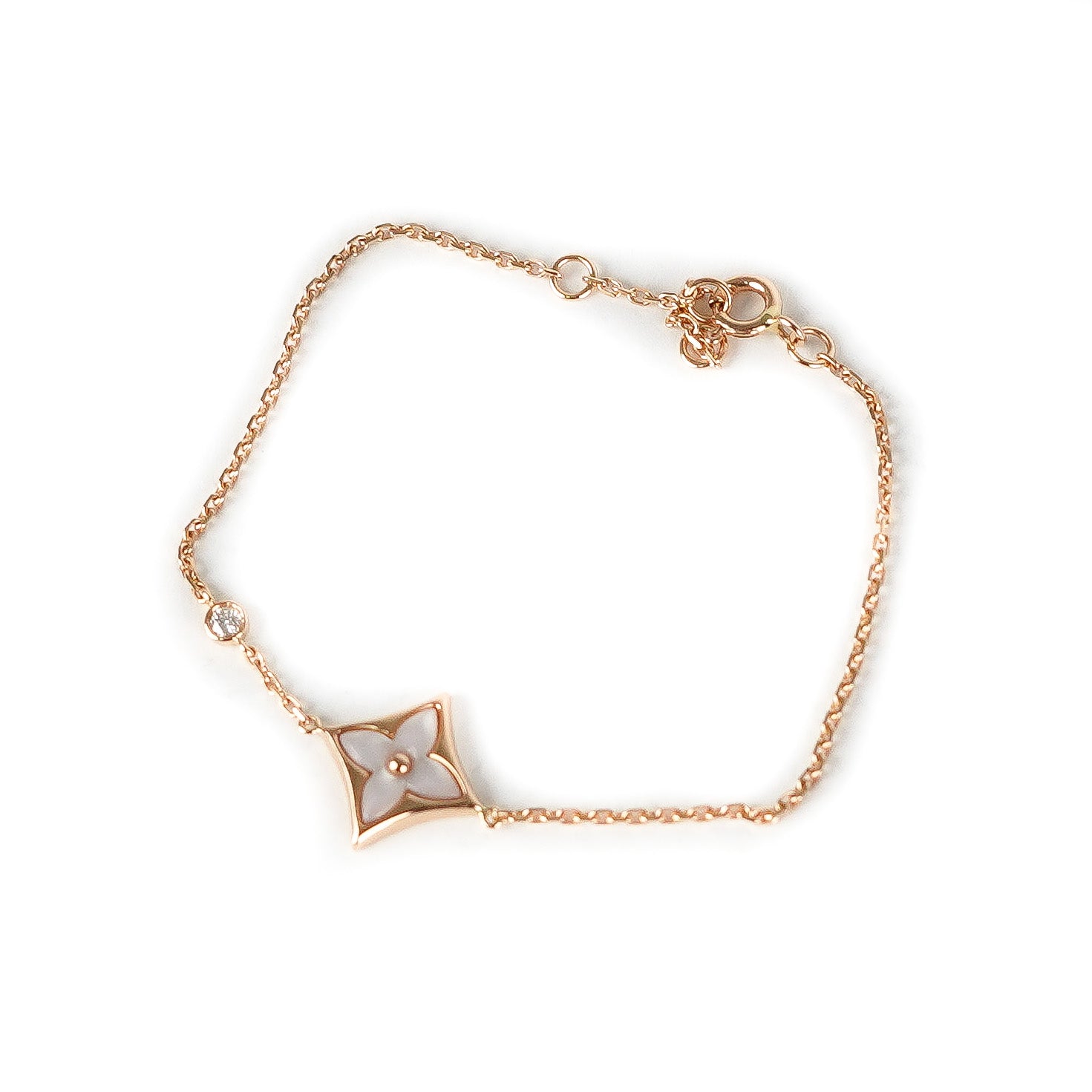 Louis Vuitton Color Blossom Star Bracelet, Pink Gold and White Mother-of-Pearl Pink. Size SA