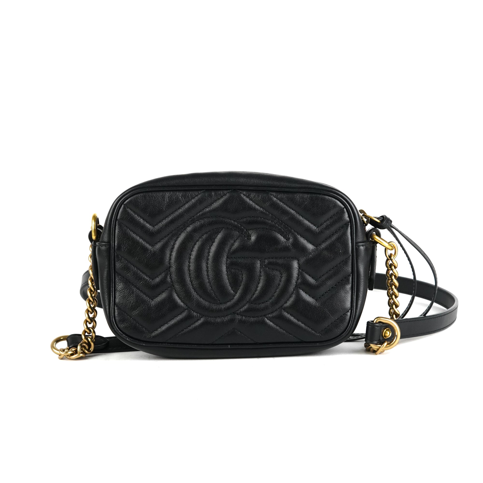 Gucci Marmont Mini Camera Bag Black - THE PURSE AFFAIR