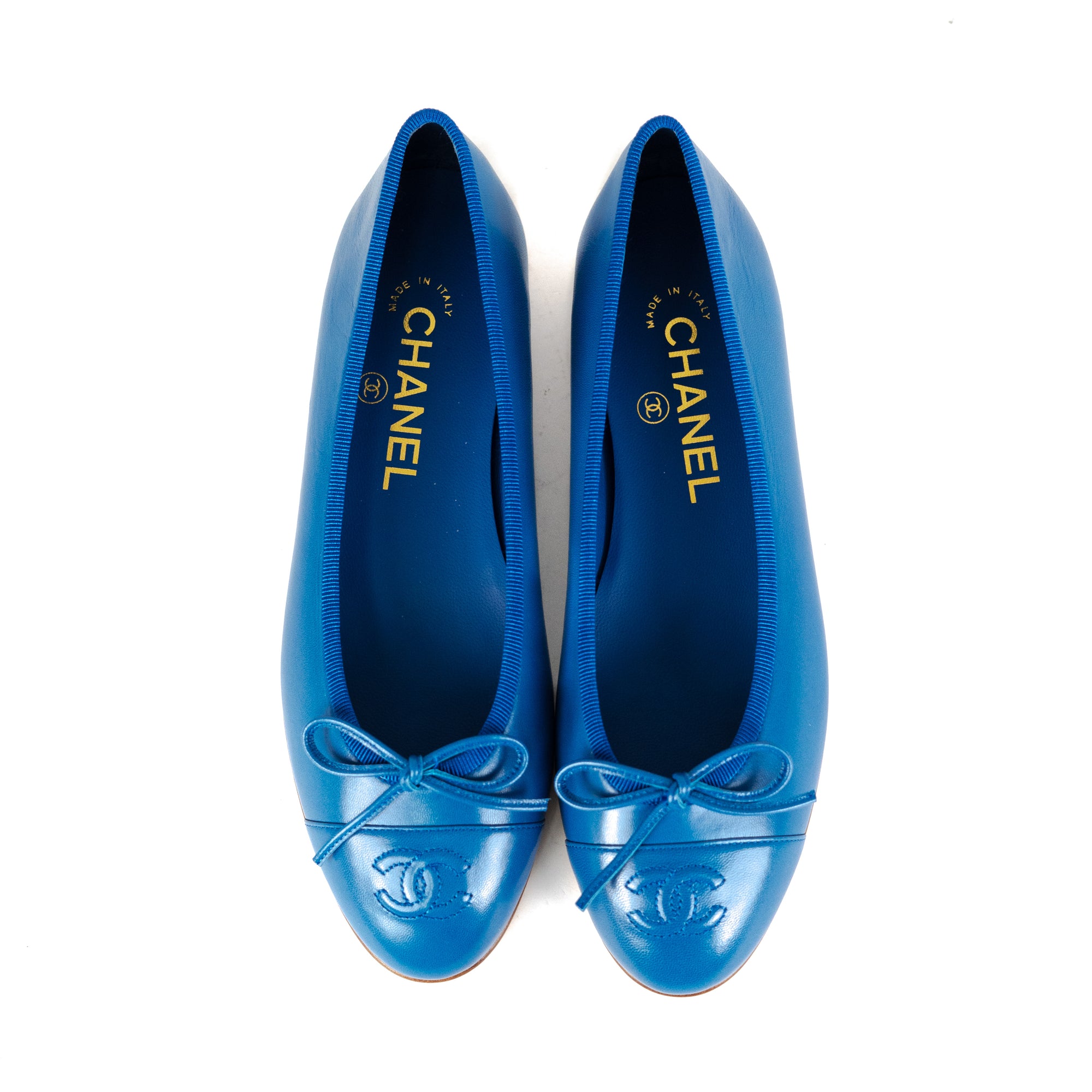 Chanel Blue Ballerina Flats 36.5