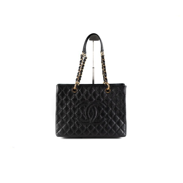 Chanel Caviar Grand Shopping tote Bag Black - THE PURSE AFFAIR