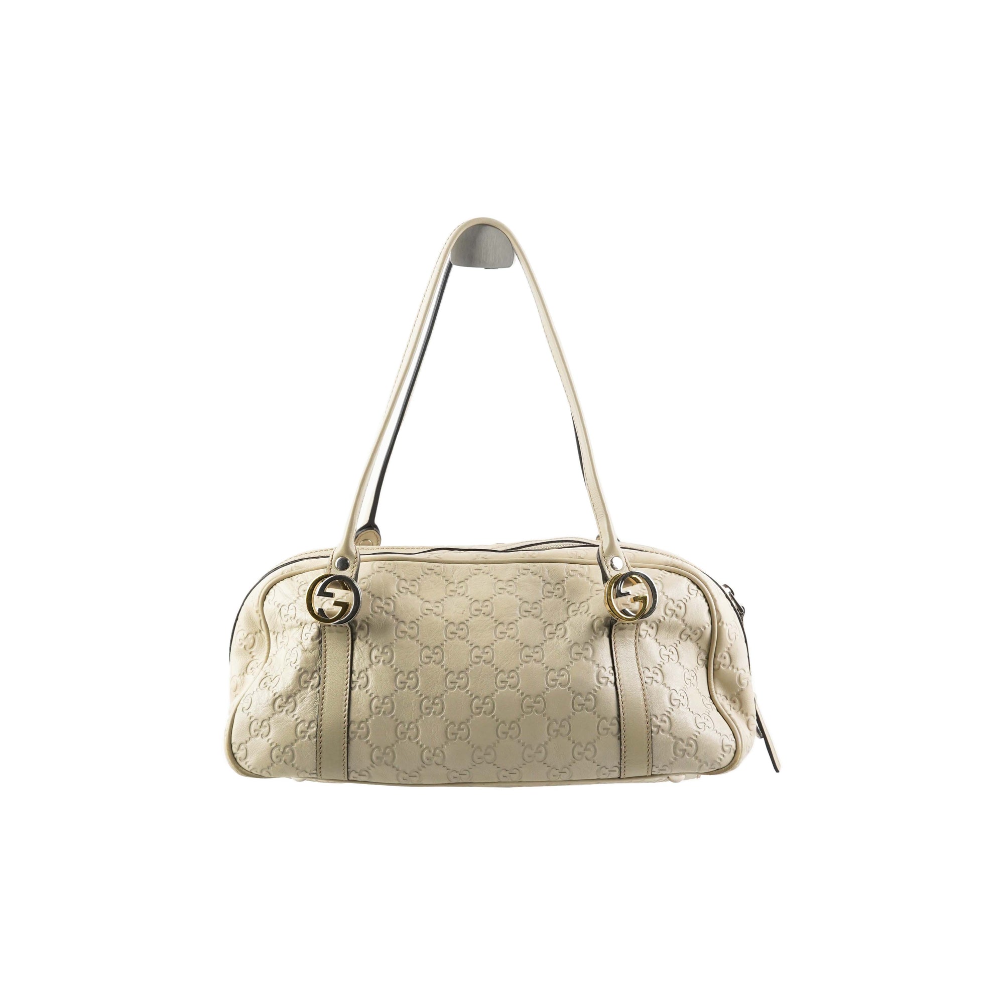 Gucci Guccissima Twin Shoulder Bag Off-White - THE PURSE AFFAIR