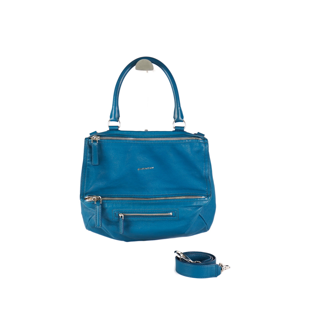 Givenchy Large Pandora Bag Teal Grained Leather - THE PURSE AFFAIR