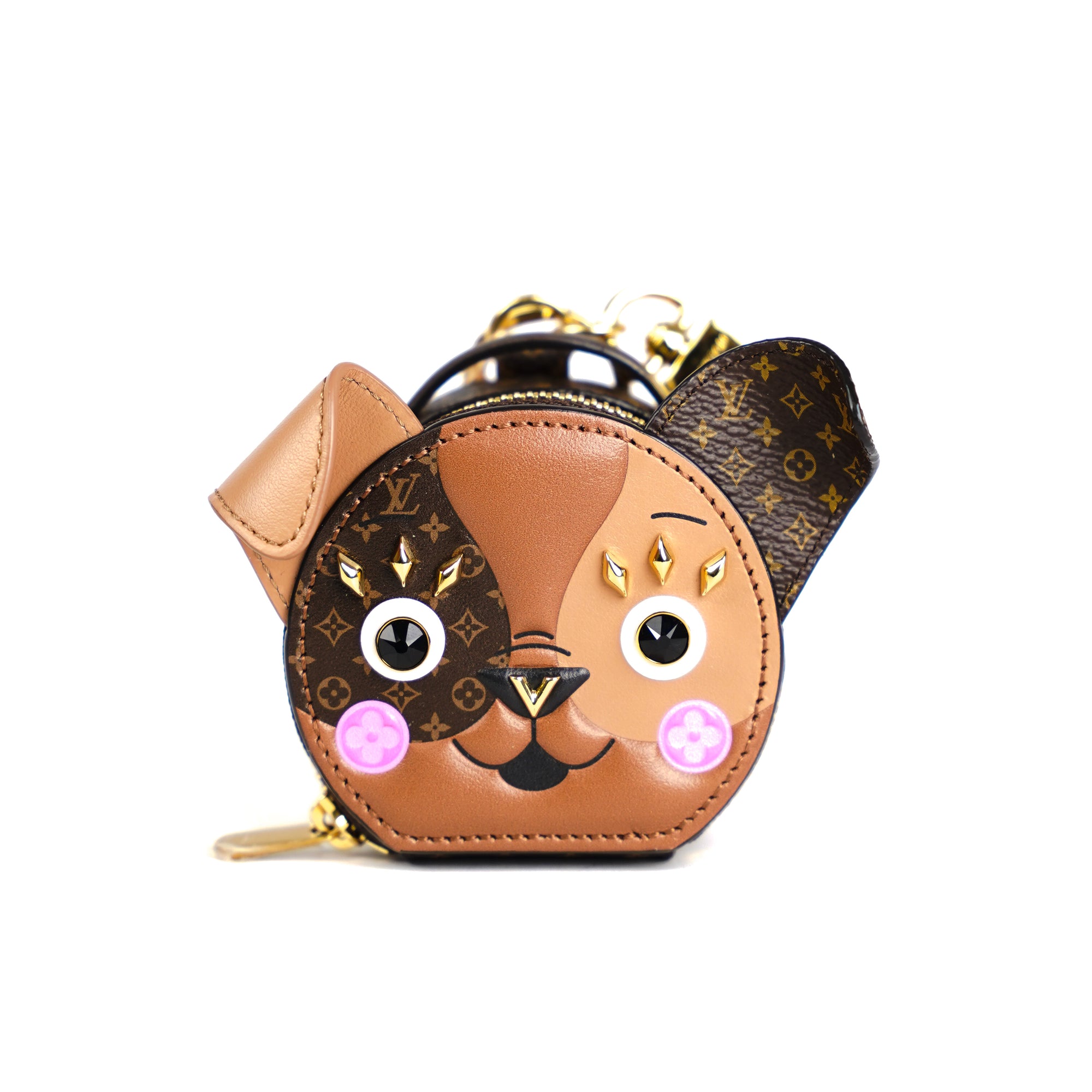 Louis Vuitton Dog Hat Box Puppy Supple Bag Charm Purse Keychain Key Holder  LV   eBay