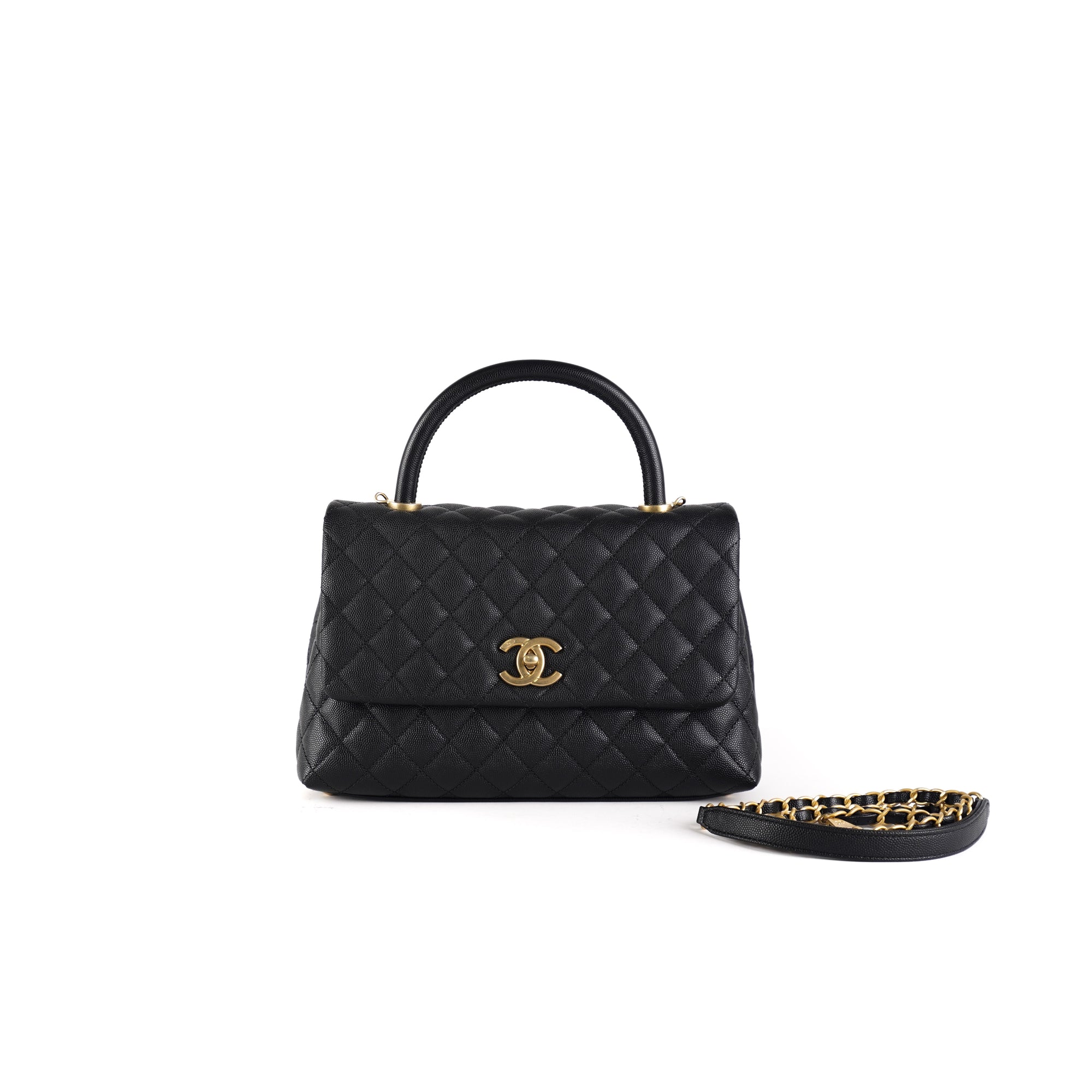 Chanel Coco Handle Medium Black - THE PURSE AFFAIR