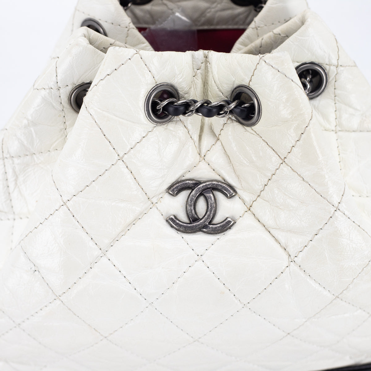 chanel gabrielle backpack white