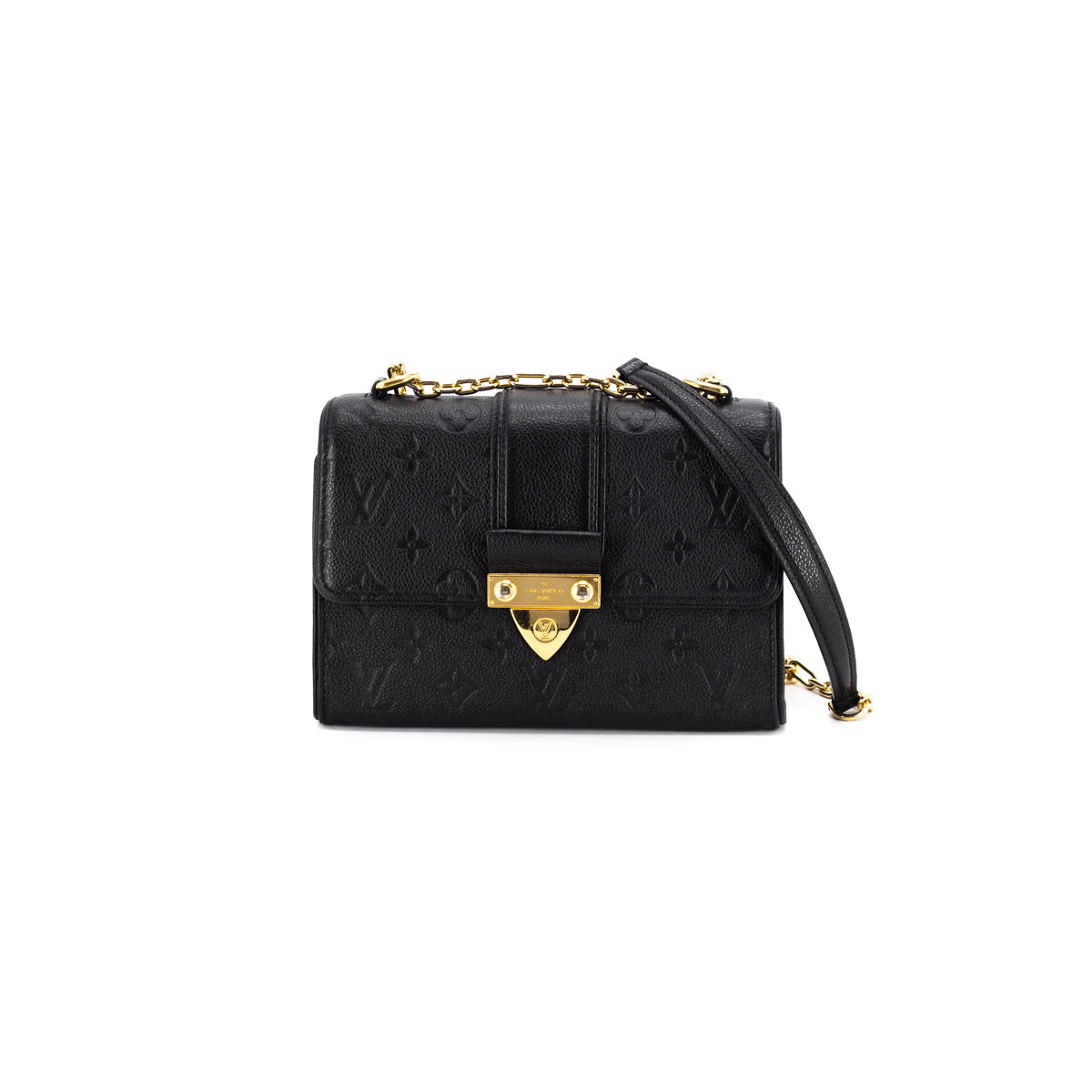 Louis Vuitton Monogram Empreinte Leather Saint BB Bag Black - THE PURSE AFFAIR