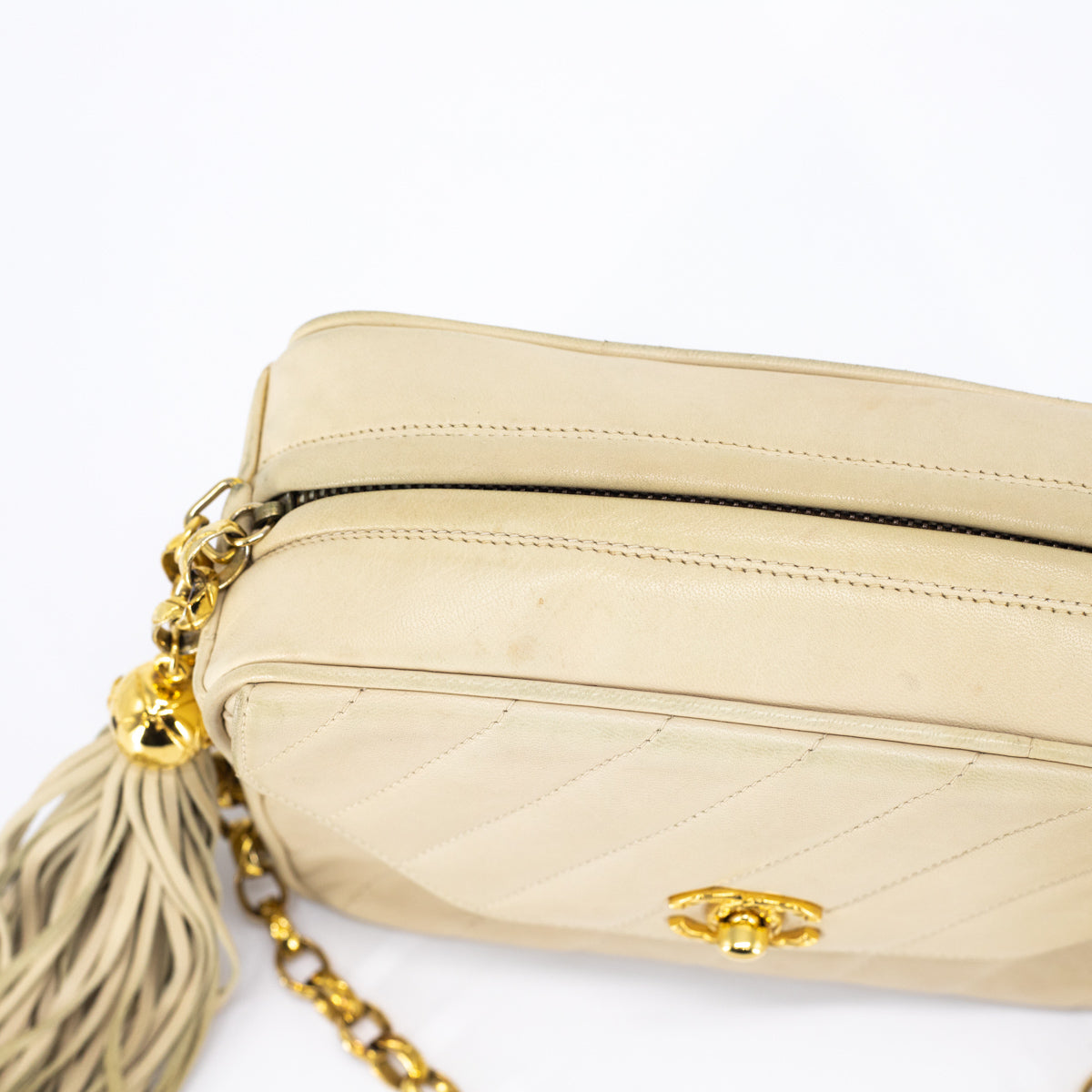 chanel camera bag beige