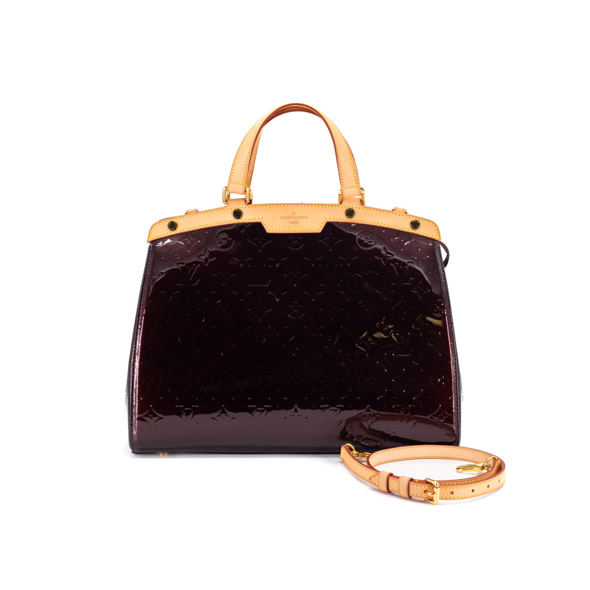 Louis Vuitton Brea MM Amarante Monogram Vernis - THE PURSE AFFAIR