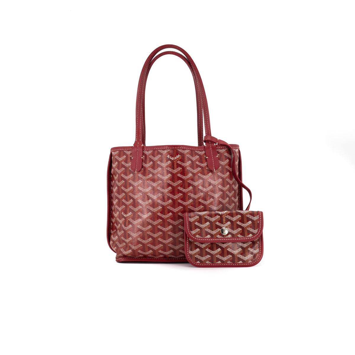 goyard red tote bag