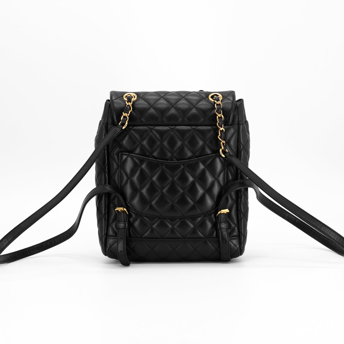 Chanel Lambskin Quilted Mini Urban Spirit Backpack Black