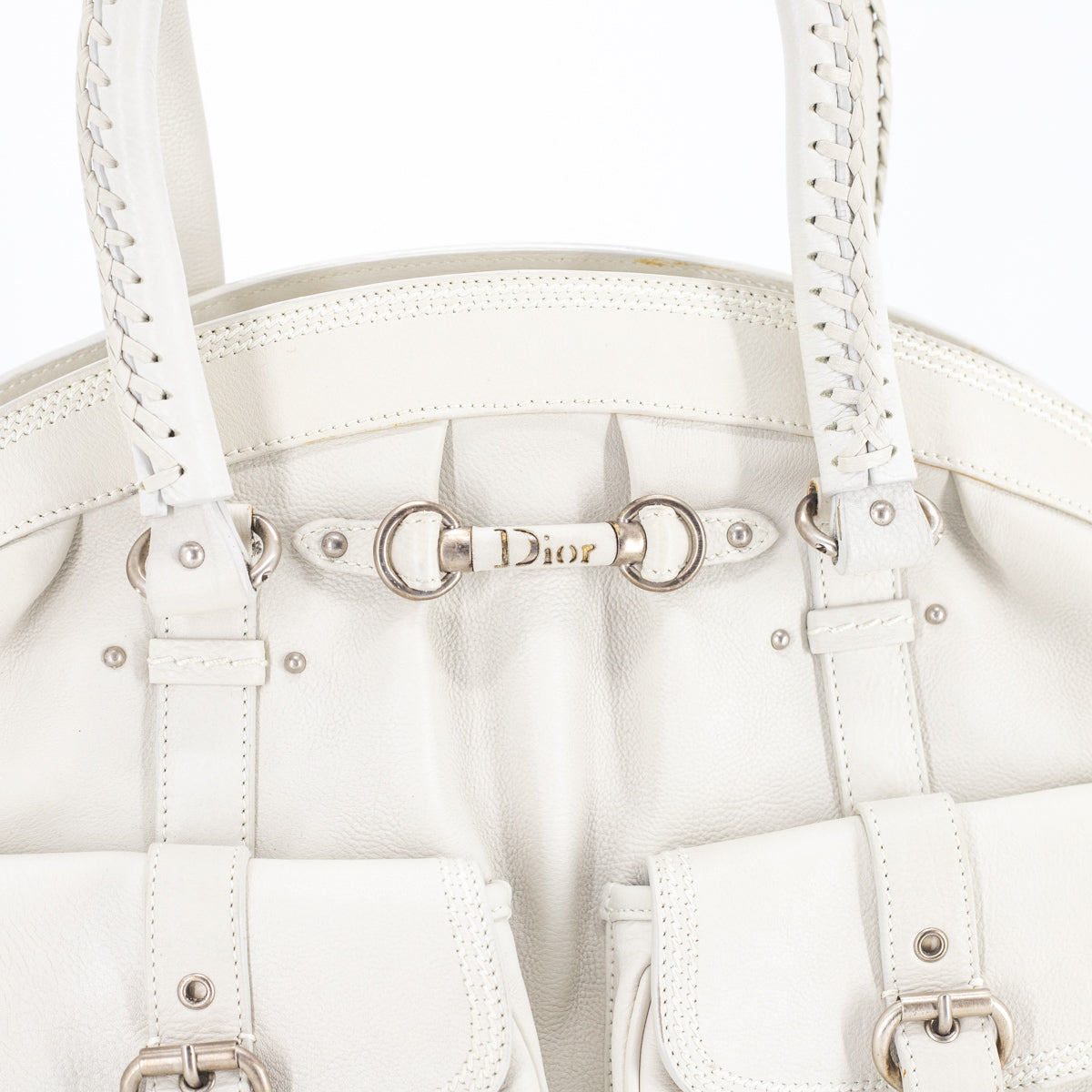 Christian Dior Vintage Shoulder White Bag  STYLISHTOP