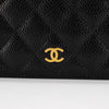 Chanel Quilted Caviar Long Wallet Black