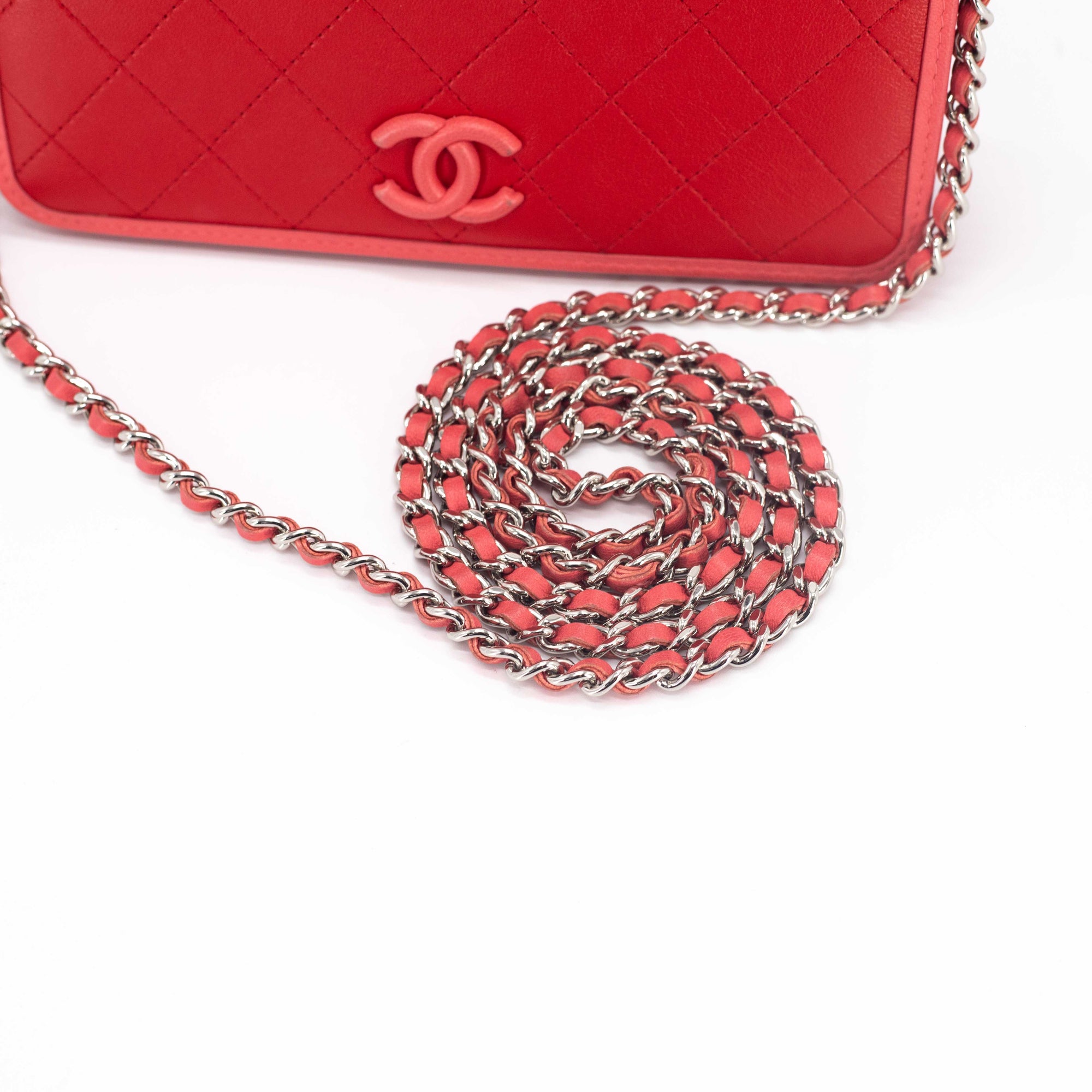 Chanel Wallet On Chain WOC Red - THE PURSE AFFAIR