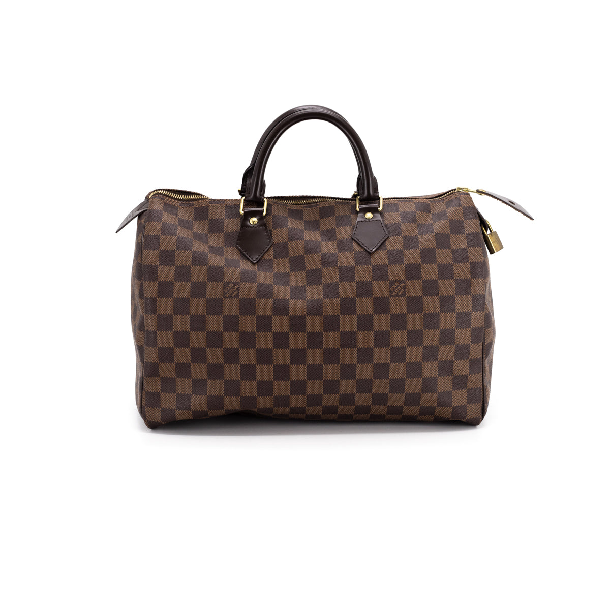 Louis Vuitton Speedy 35 Damier Ebene Satchel Bag For Sale