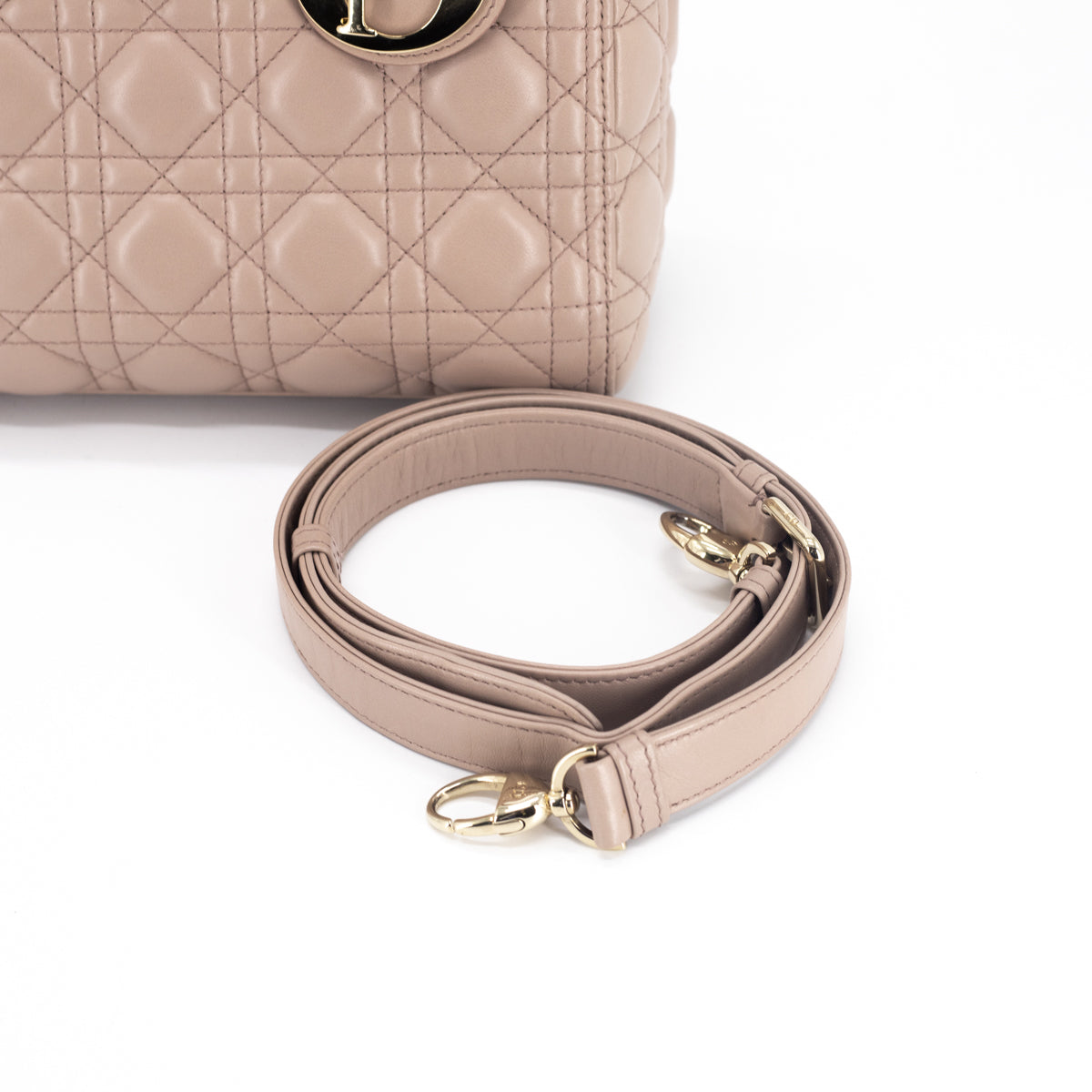 Lady DJoy Micro Bag Rose Des Vents Cannage Lambskin  DIOR