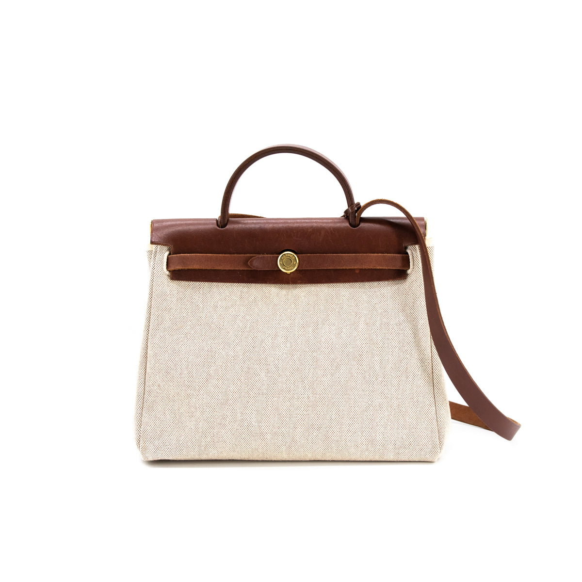 Ginza Xiaoma - Cool Herbag PM in Brown canvas and leather