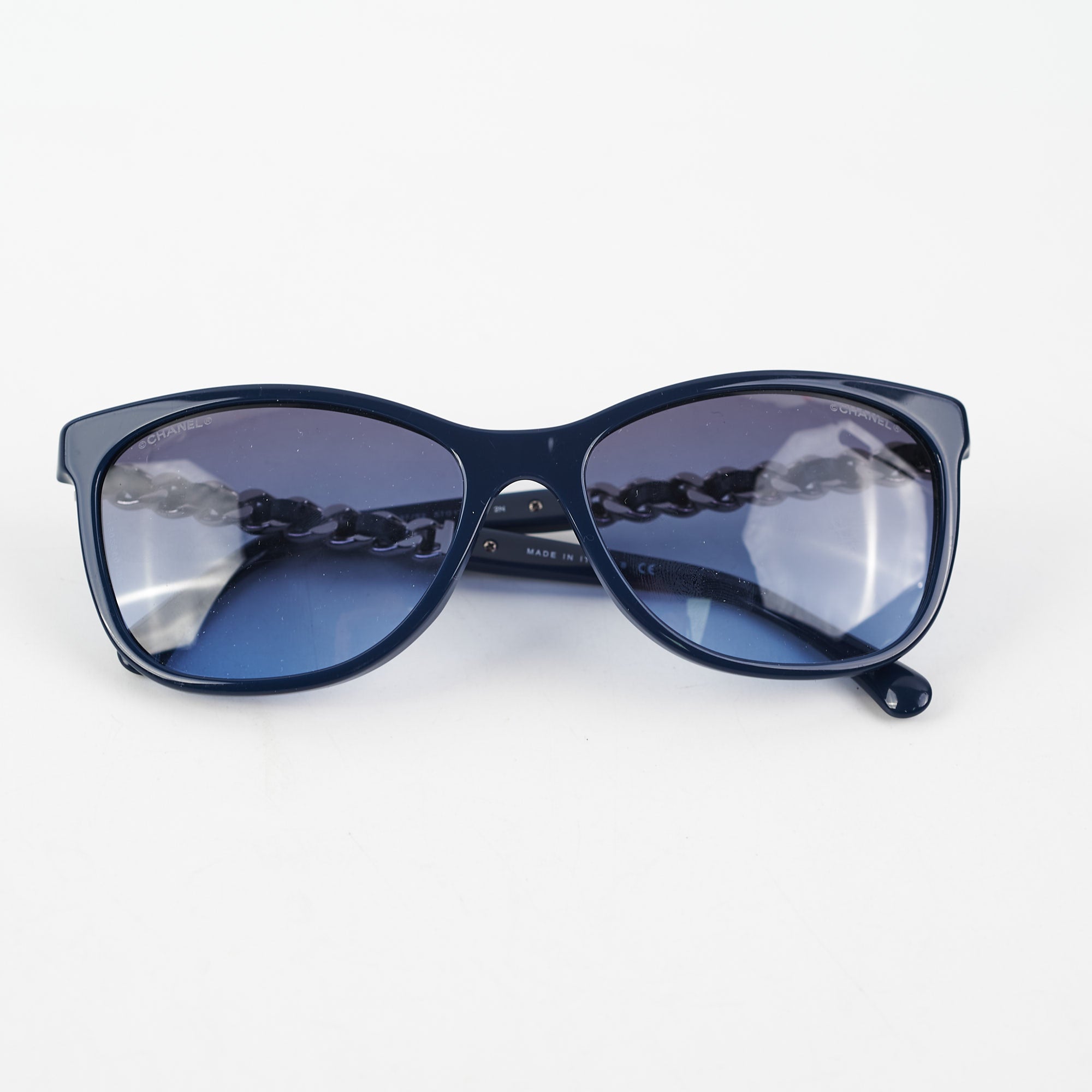 Chanel Sunglasses Butterfly Navy Blue 5313A Coco mark Sz 5618 Excellent   eBay